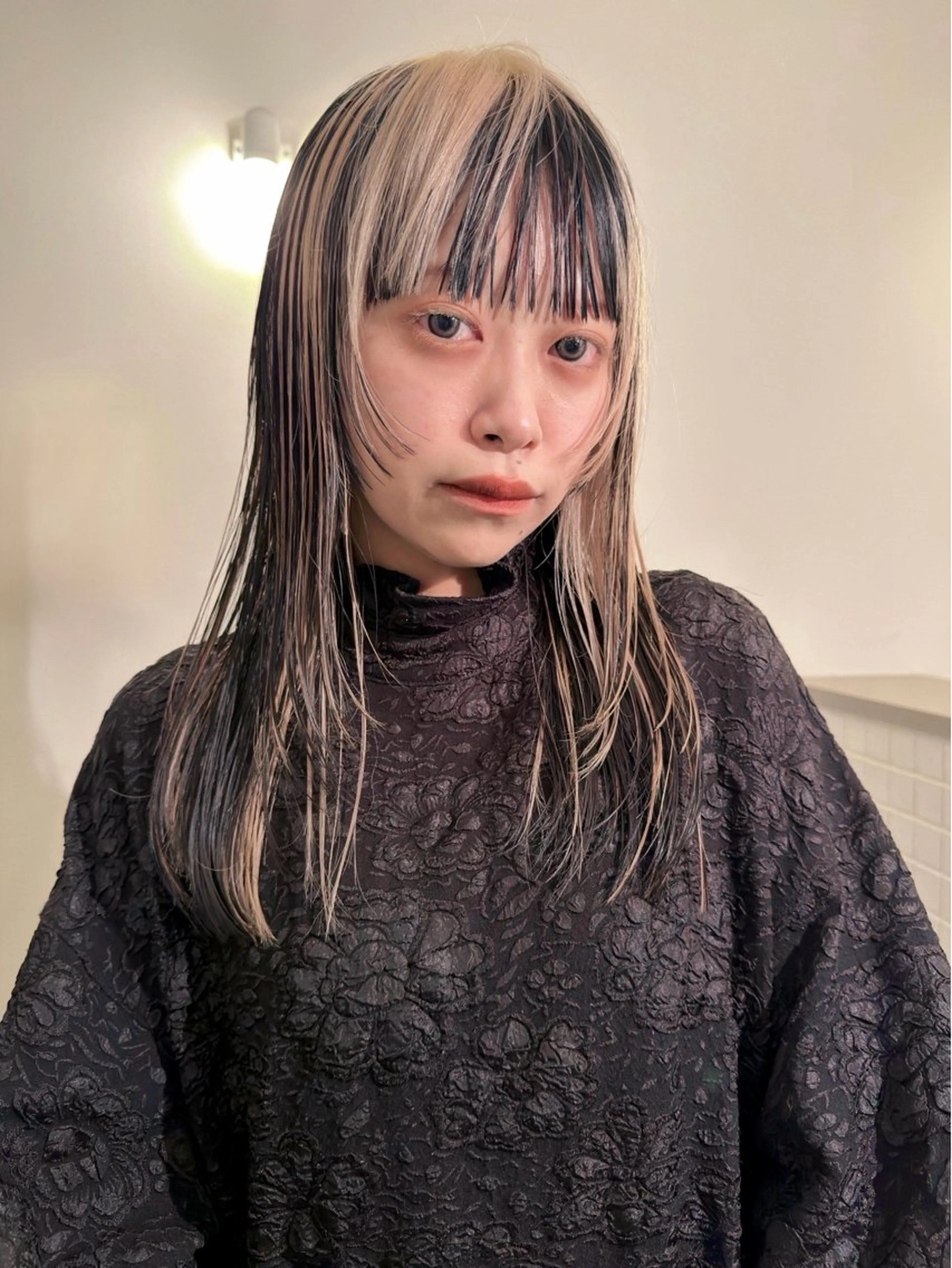 ミディアム カラー デザインカラー ハイライトカラー ハイライト カット ヘアカラー トリートメント デザイン/レイヤー Kaito🐩/栄のヘアスタイル