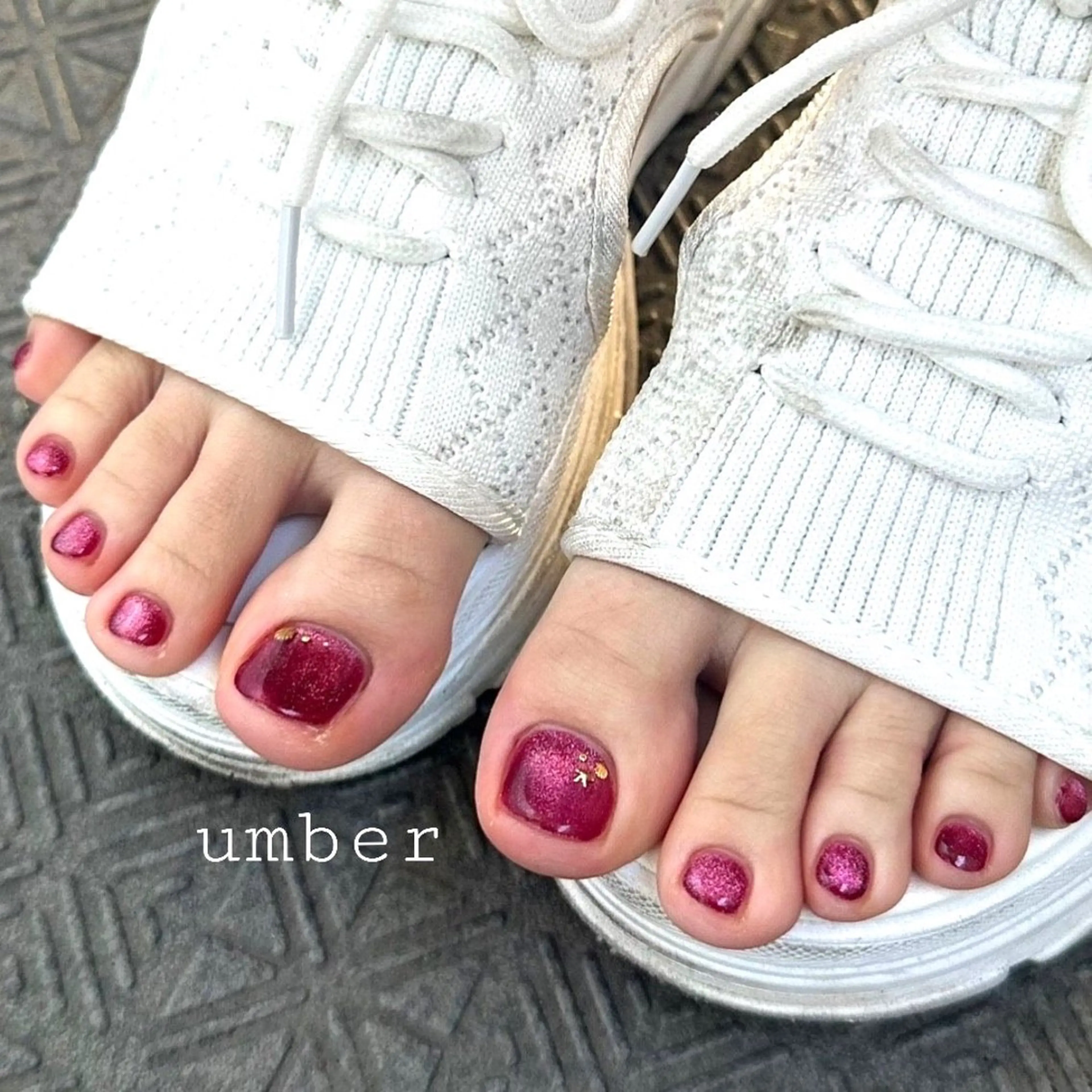 ネイル フットネイル フットネイル umber 三茶1分のネイルデザイン