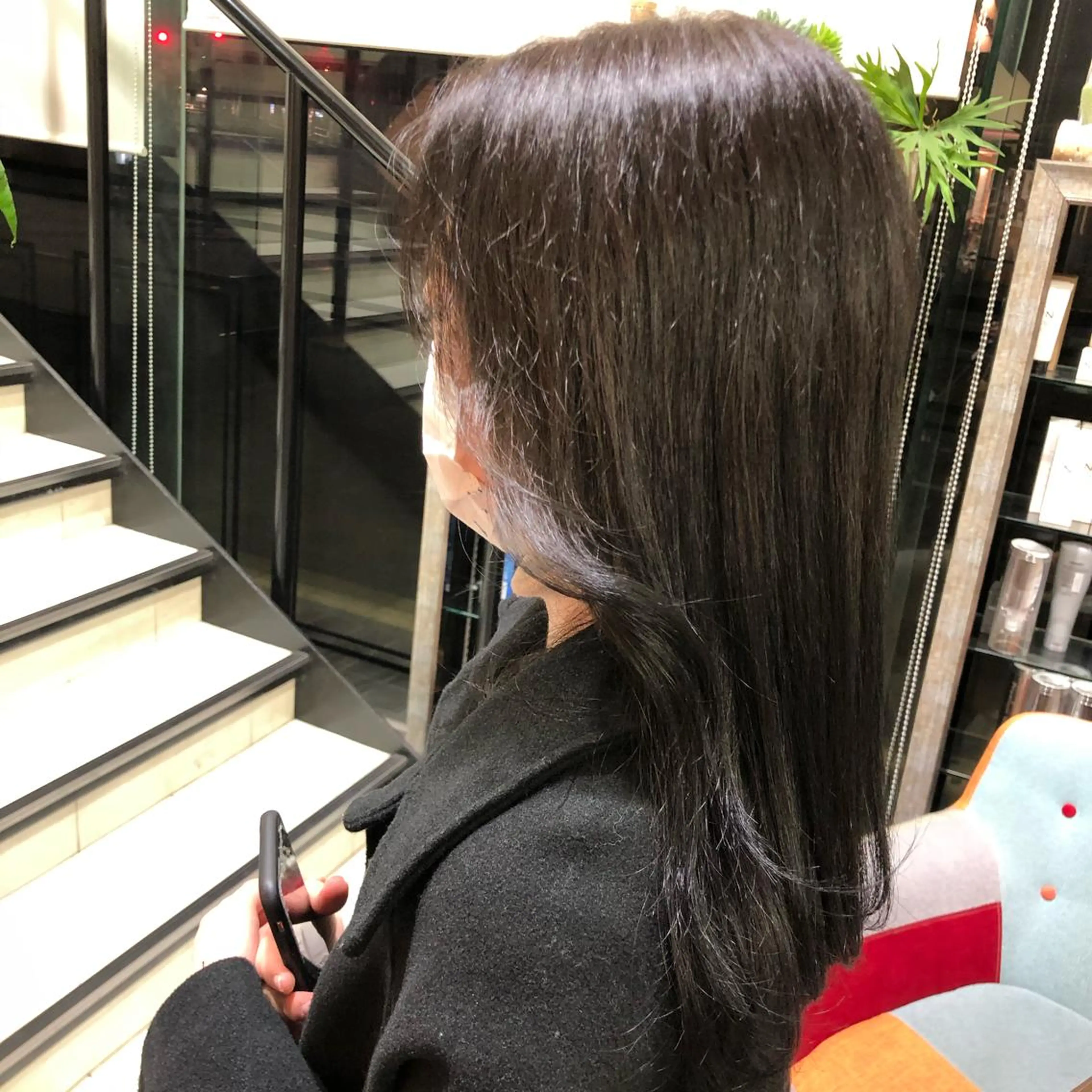 ロング カラー ヘアアレンジ ベージュカラー ラベンダーカラー ラベンダーベージュ ヘアカラー チャンモリパーマ/韓 国/Minami🦋のヘアスタイル