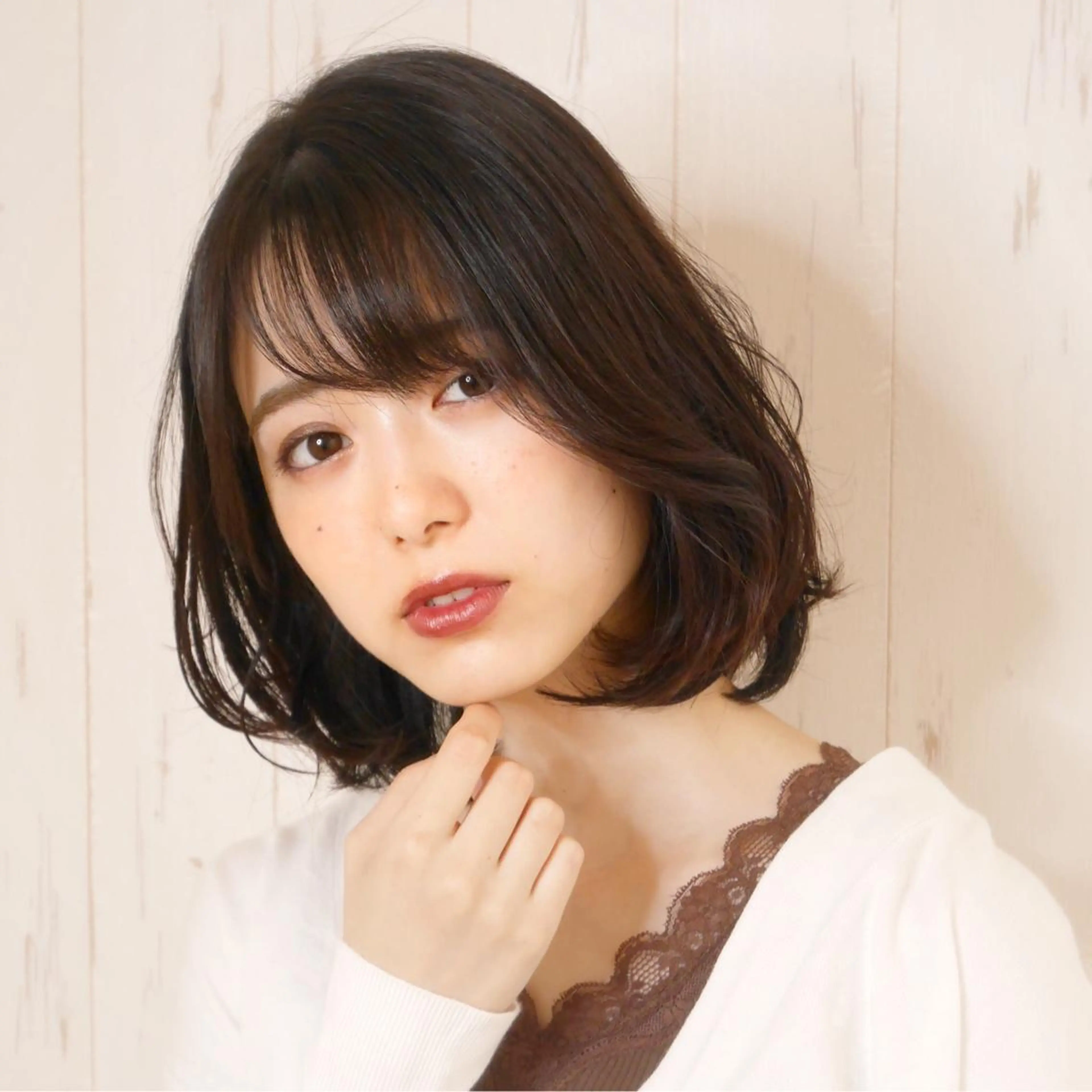 ショート カラー パーマ ボブ/透明感カラー 永田真穂のヘアスタイル