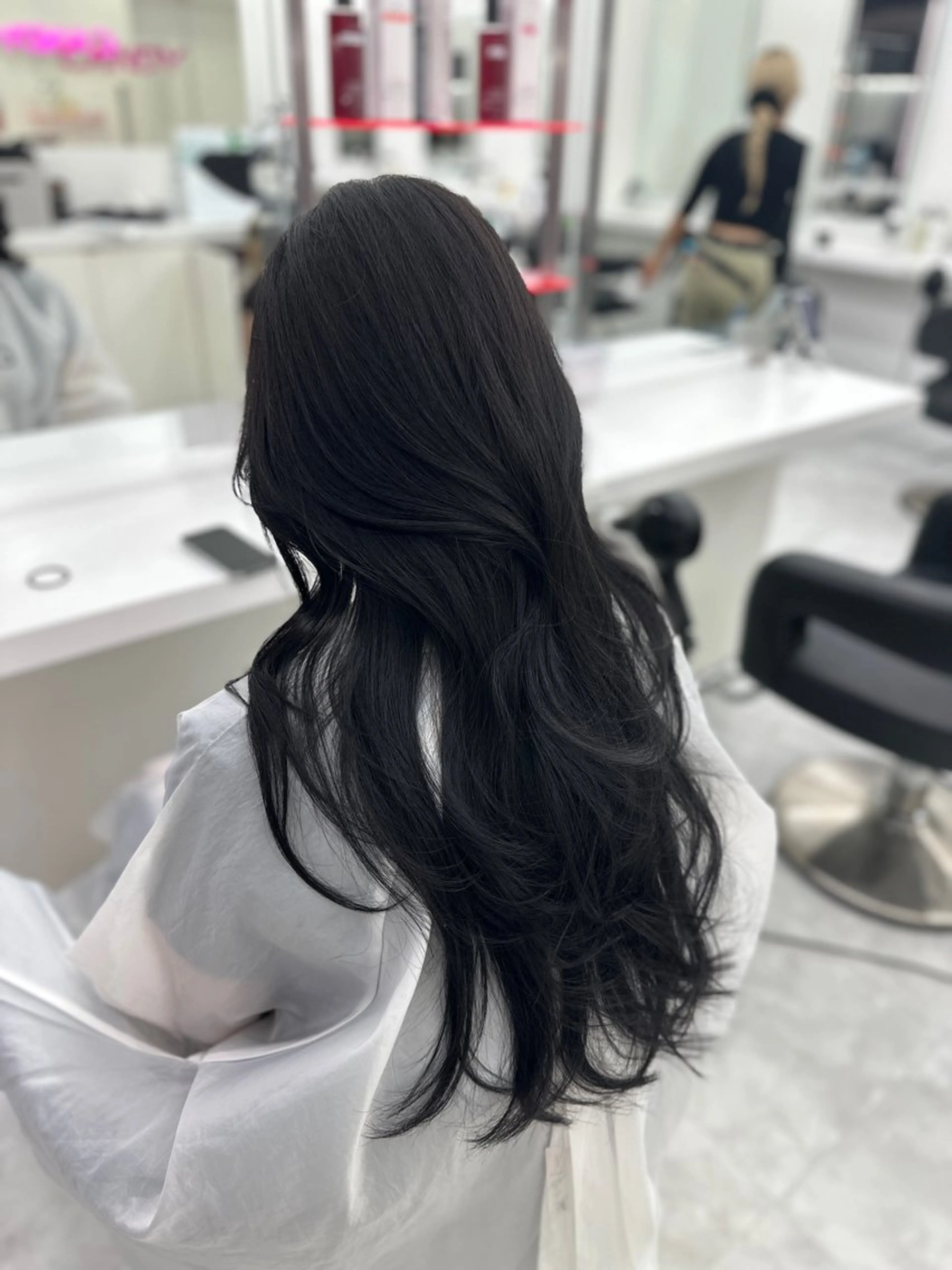 ロング カラー パーマ ヘアアレンジ メンズ キッズ ♥️韓国ヘア レイヤー♥️ゆりのヘアスタイル