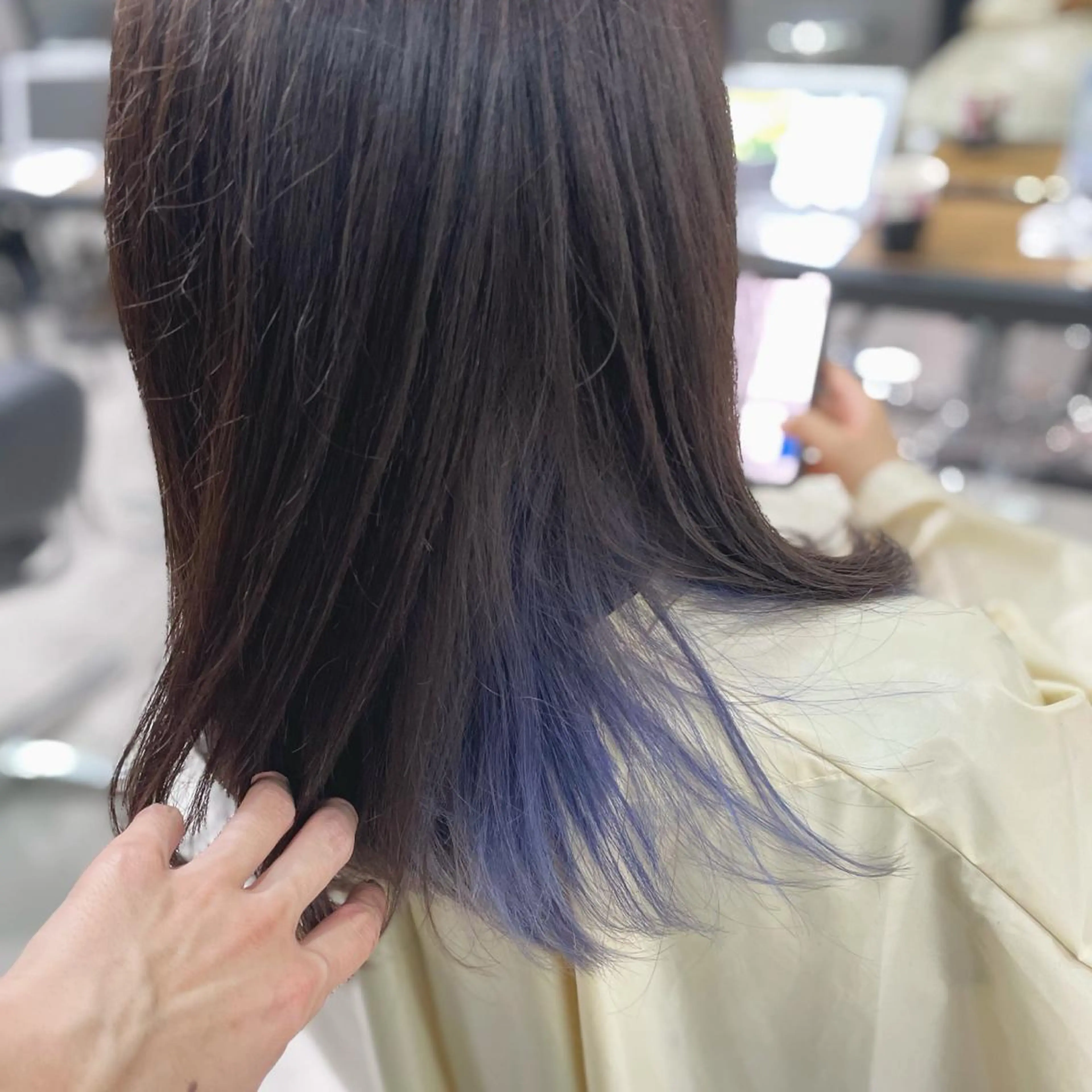 ミディアム カラー ブリーチ ブルーカラー ブルーバイオレット バイオレットカラー ヘアカラー hairresort Ai 川越のヘアスタイル