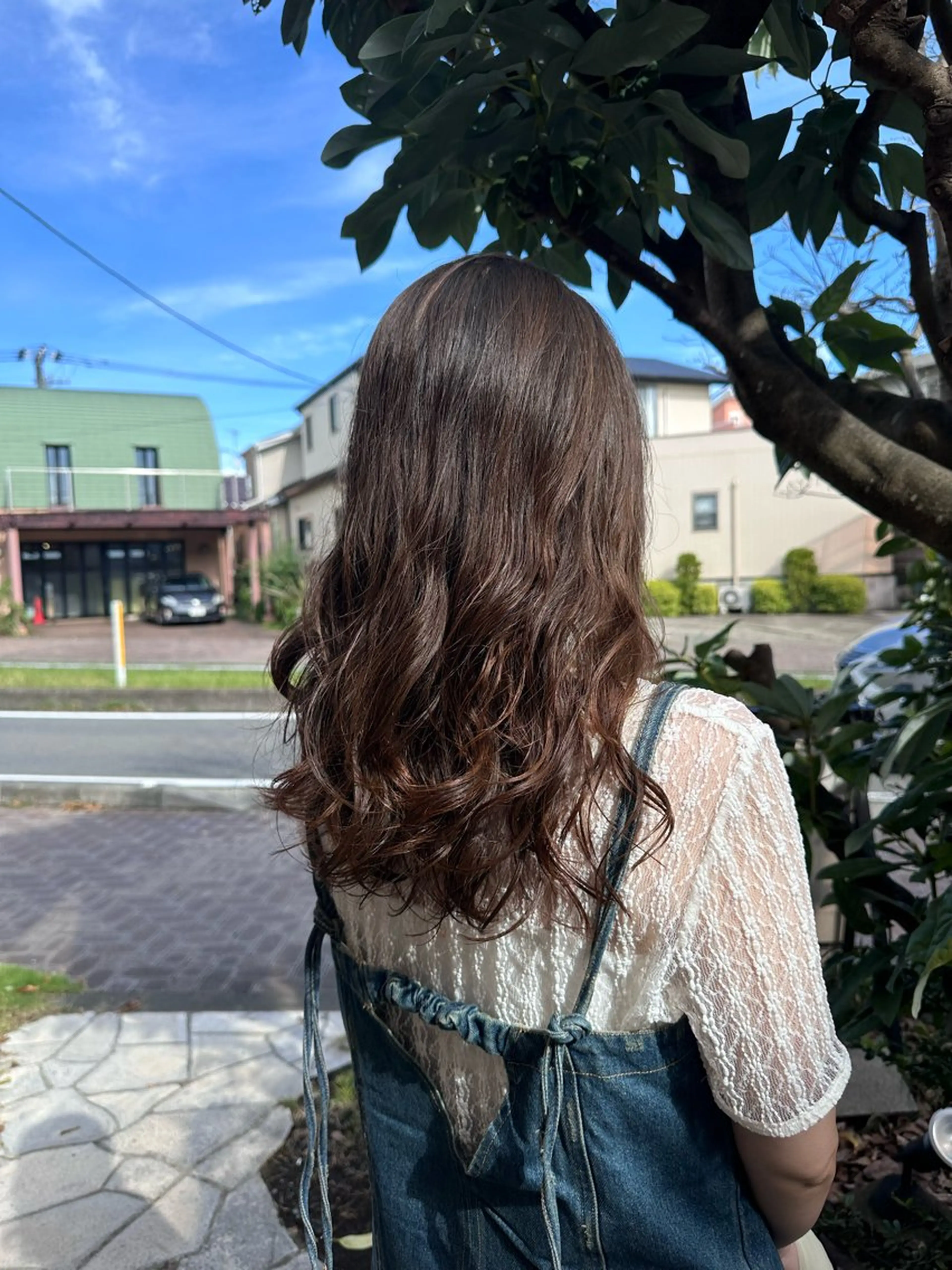 ロング パーマ デジタルパーマ カット パーマ 梅津 桜子のヘアスタイル