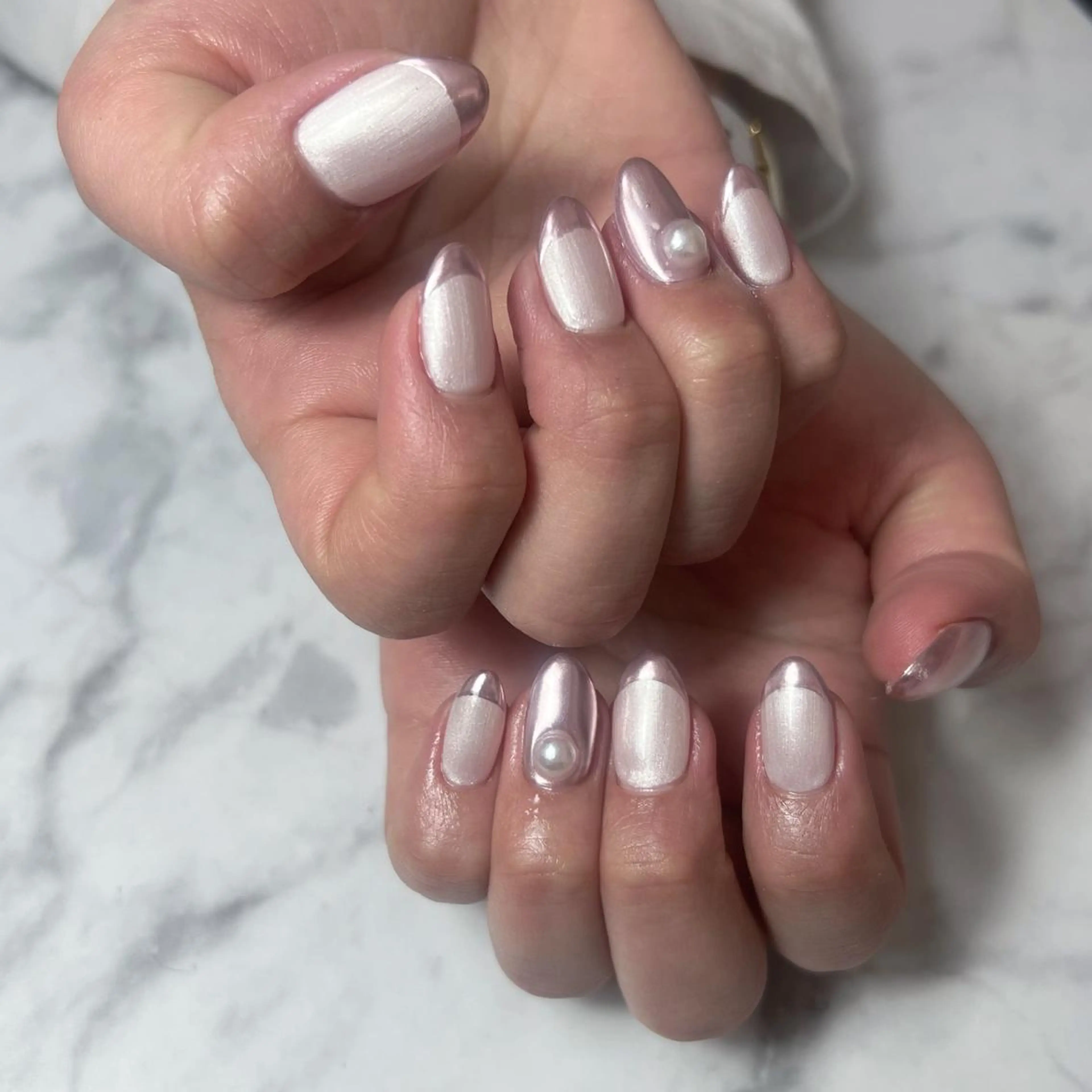 ネイル ミラーネイル ハンドネイル nail salon Bayのネイルデザイン