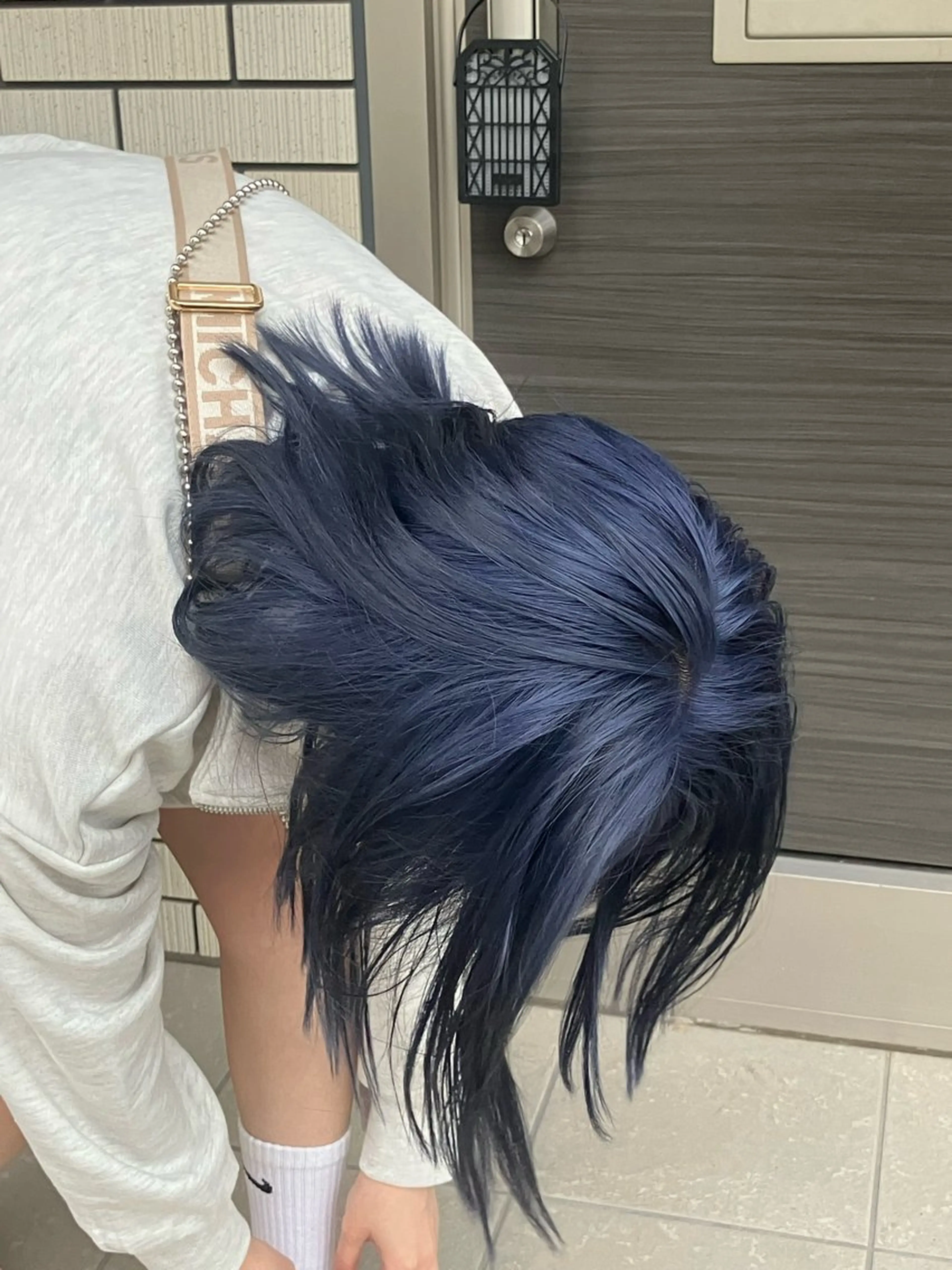 カラー ブリーチ ブルーカラー ハイライトカラー メンズカット/杉山誠のヘアスタイル