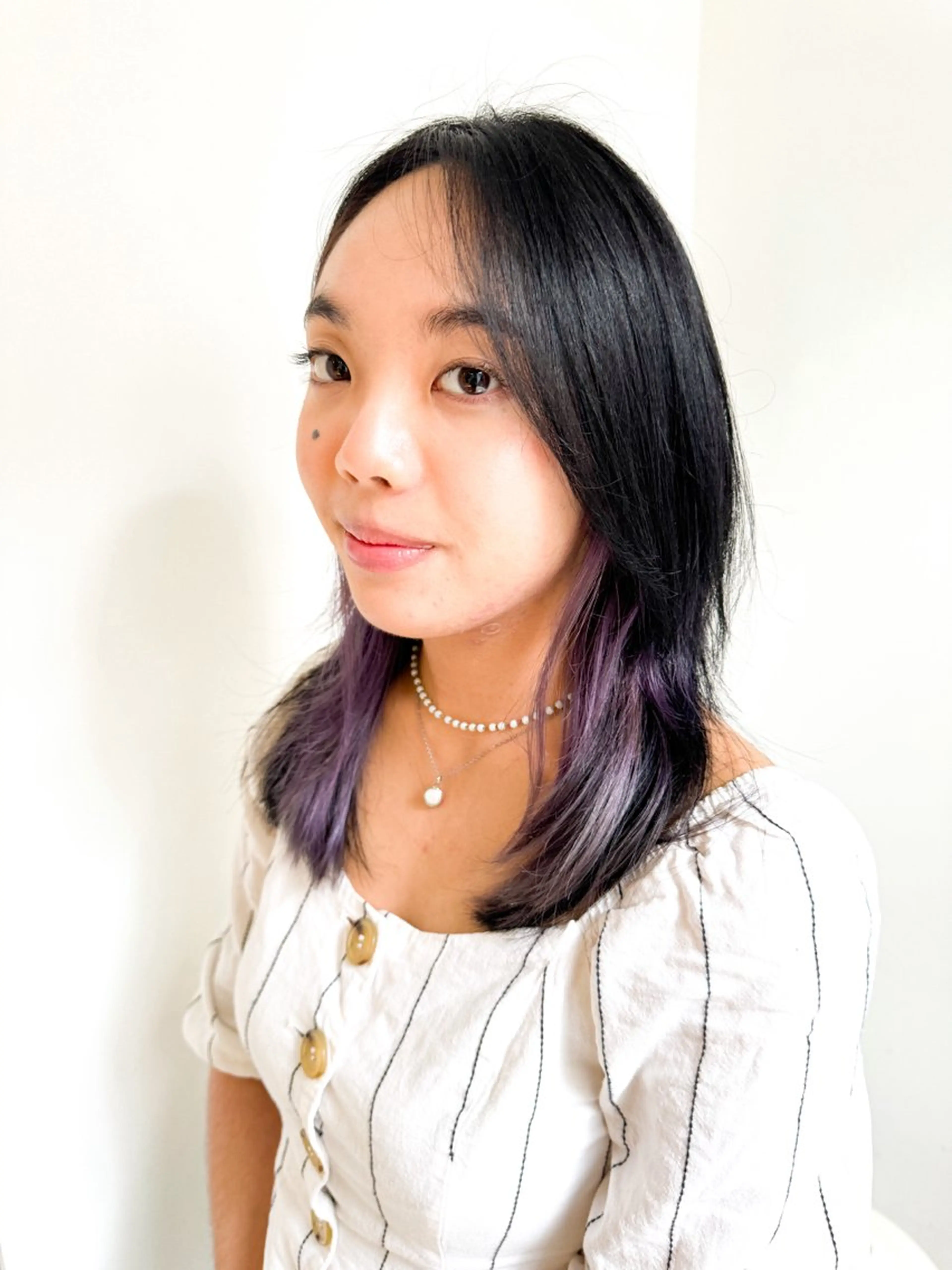 ミディアム カラー パーマ ヘアアレンジ メンズ ヘアカラー ヘアセット 表参道Lise おおいしおりのヘアスタイル