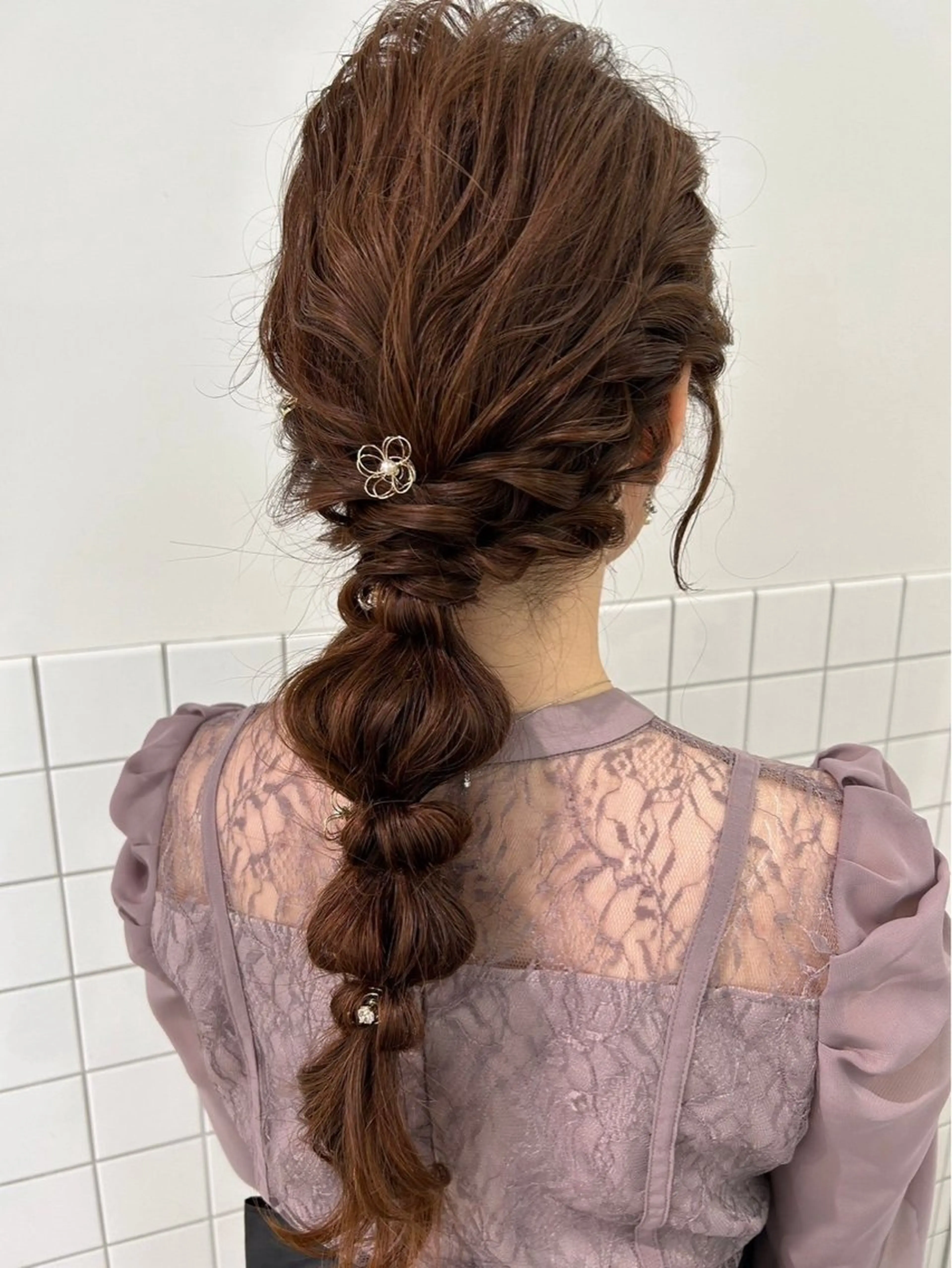 ロング ヘアセット GOTODAY シェアサロン梅田NU茶屋町店所属・髪質改善、縮毛矯正 水素カラー/みほのヘアスタイル