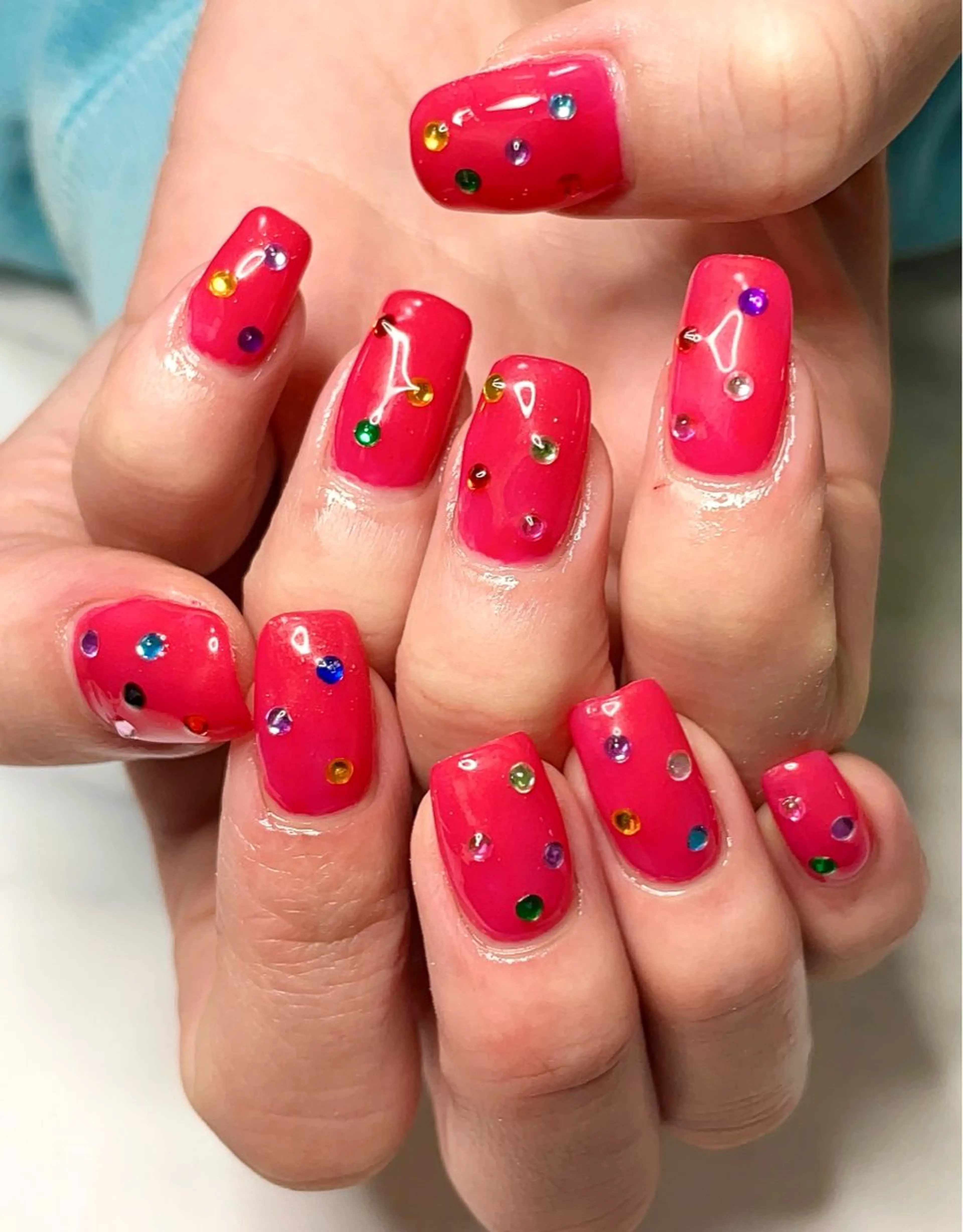 平日限定🩵宝石ネイル💅メニュー💎🌈の写真