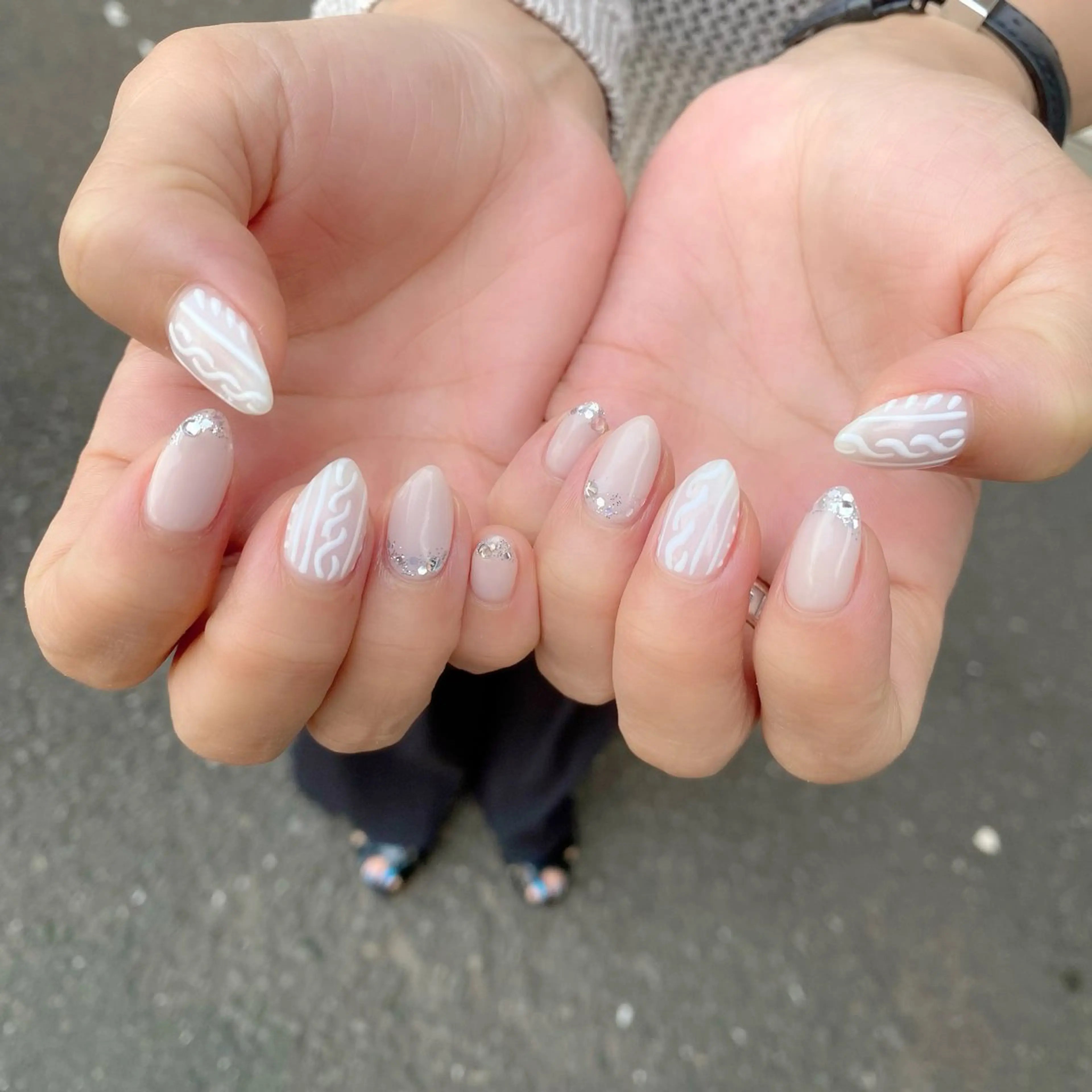 ネイル ホワイト Salon Ｋのネイルデザイン