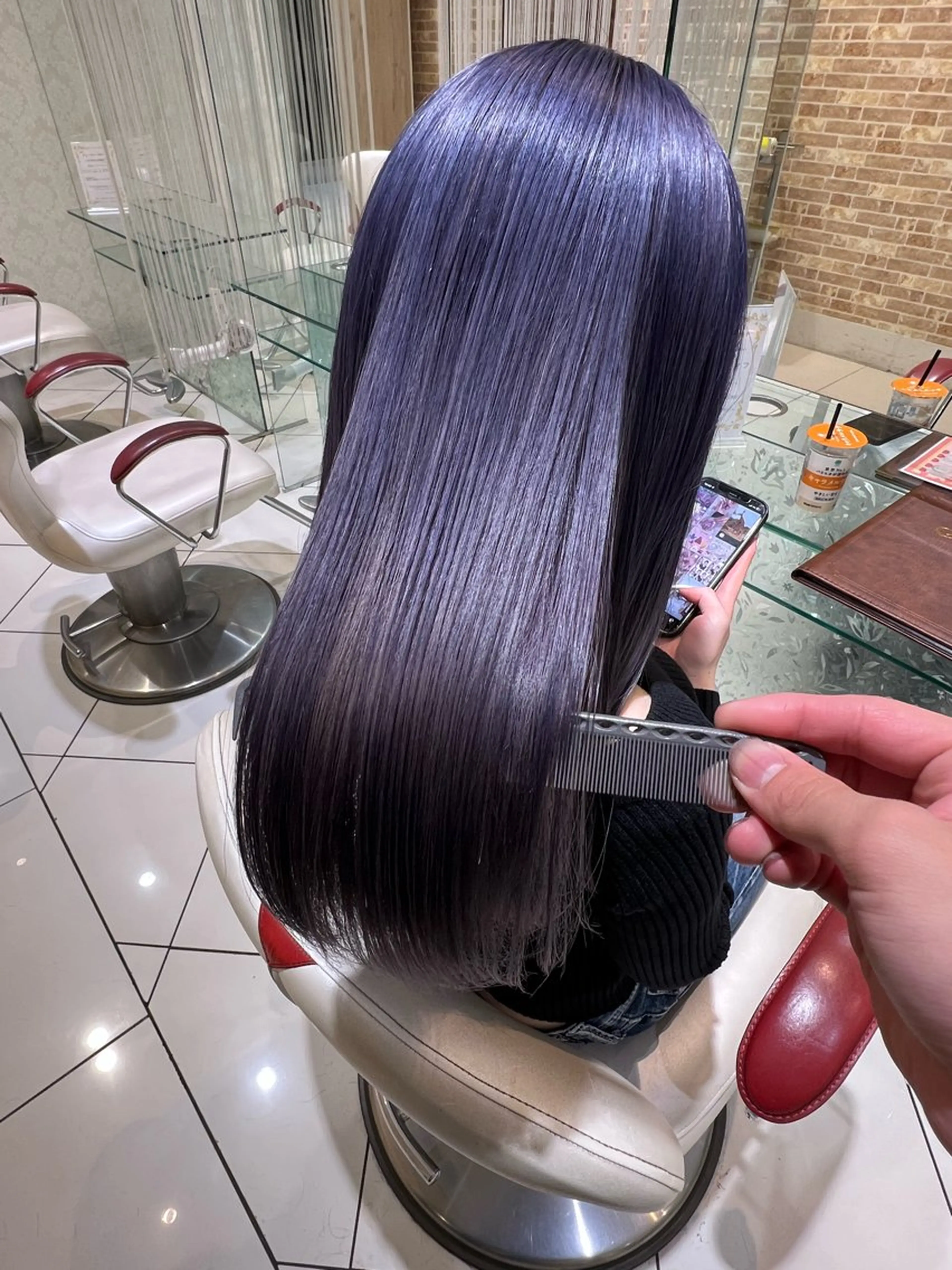 ロング カラー バレイヤージュ ブリーチ ブロンド ダブルカラー ハイライトカラー 越谷　デザインカラー ハイトーン　クラモチのヘアスタイル