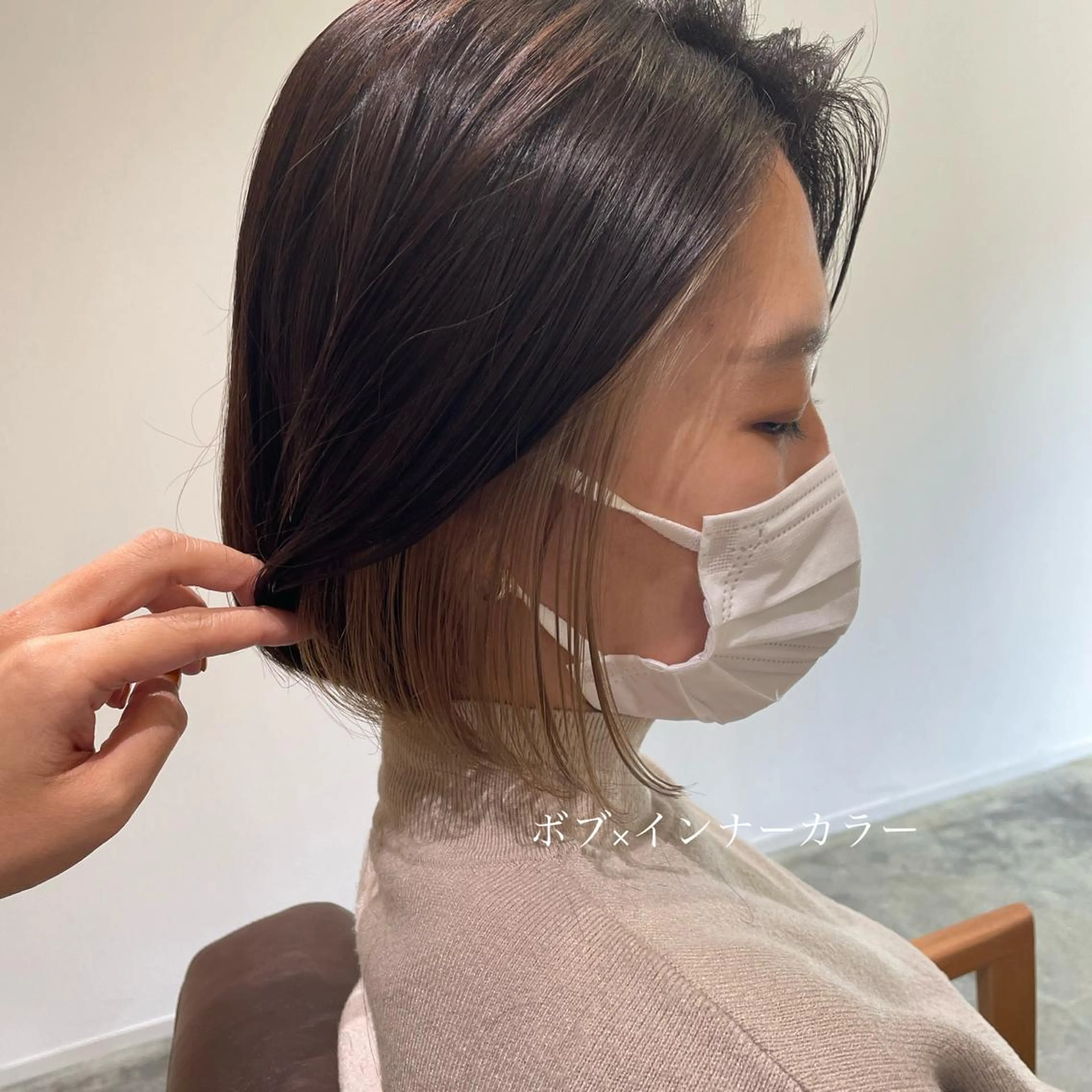 ショート カラー ベージュカラー イヤリングカラー ヘアカラー 北九州美容室 🕊️わかな✂︎のヘアスタイル