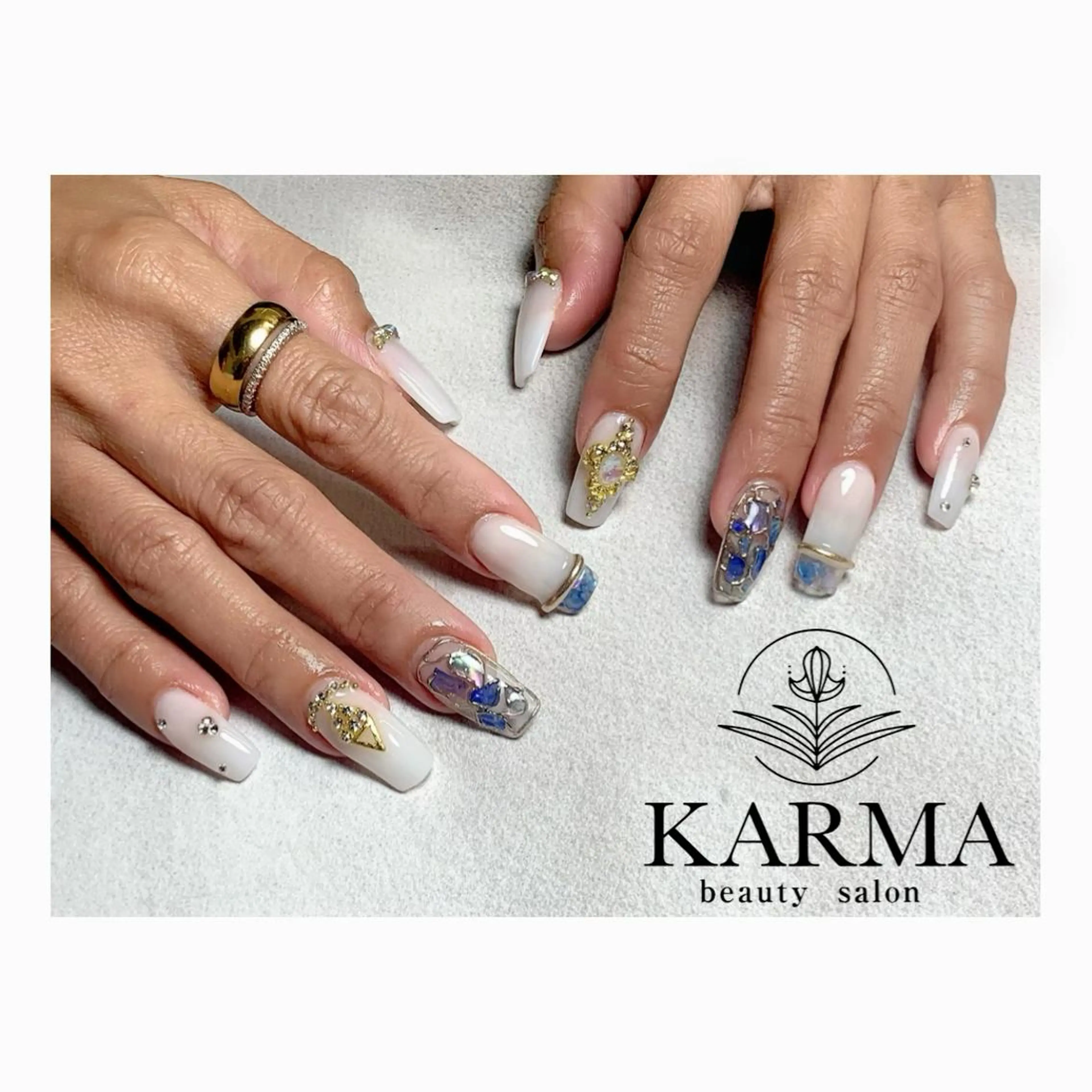 ロング ネイル ハンドネイル KARMA salonのネイルデザイン