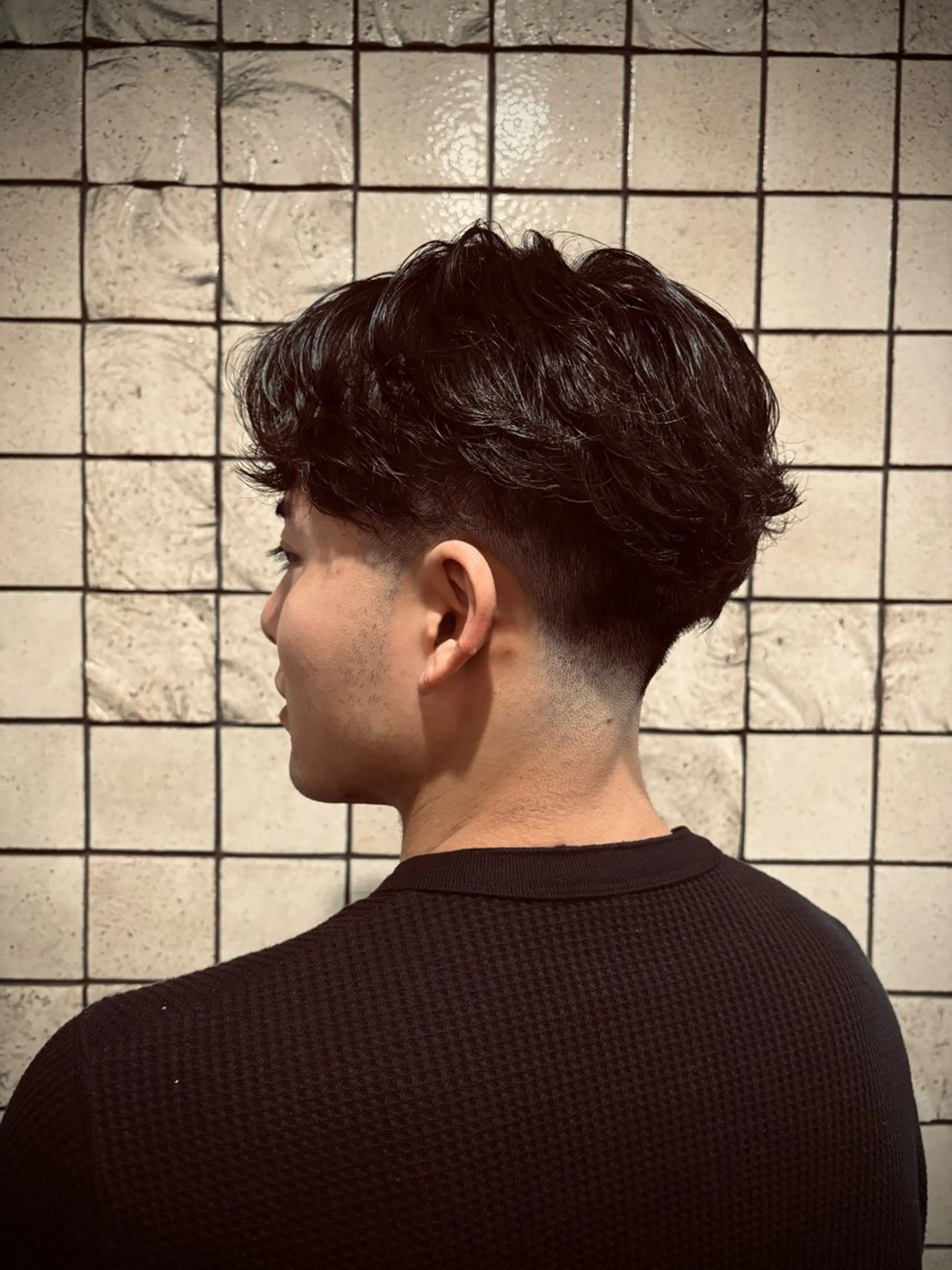 ショート パーマ メンズ フェザーパーマ メンズパーマ ヒロ銀座 miu 7/1から新宿店のヘアスタイル