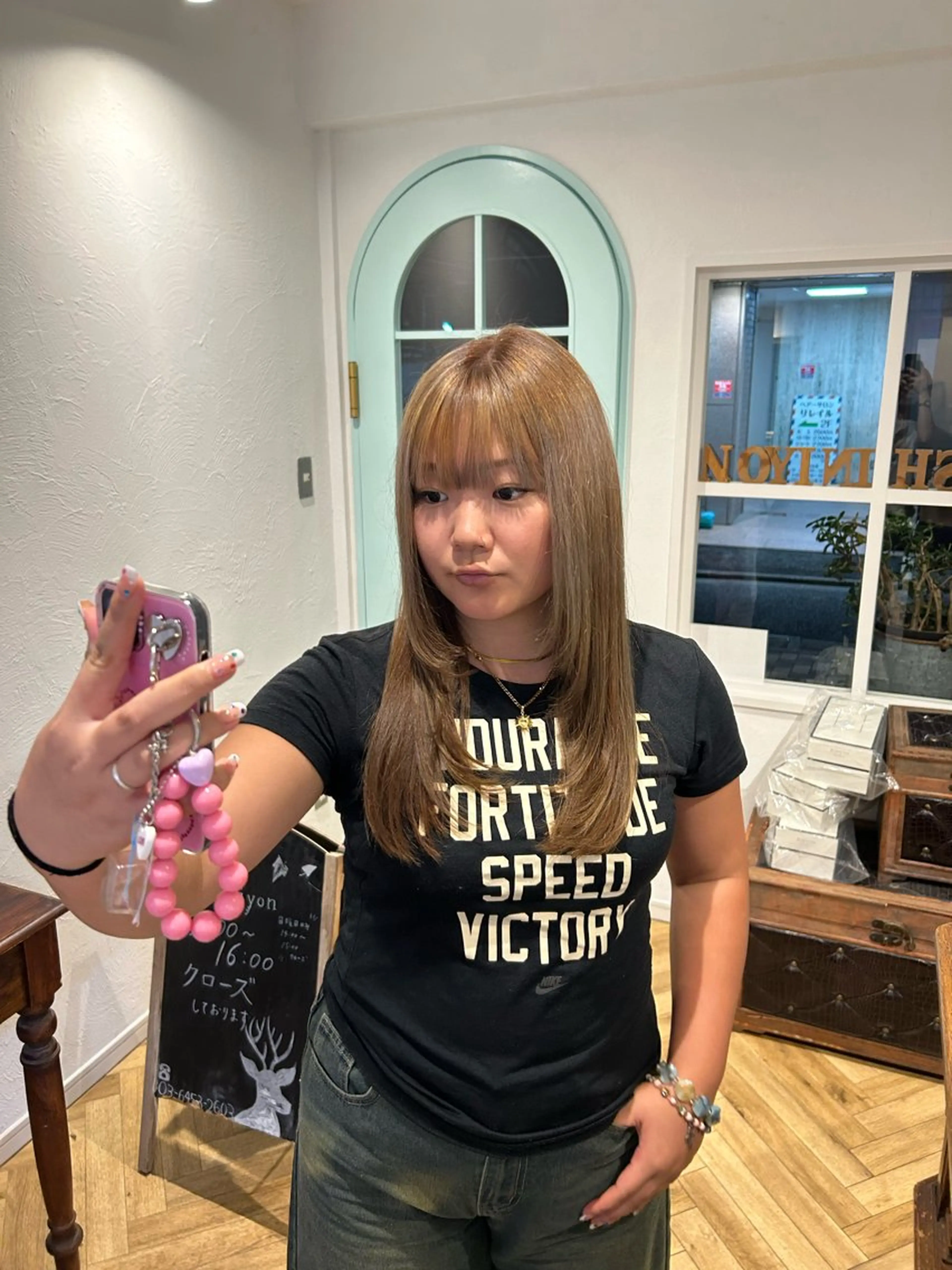 ブリーチ+オンカラー+クイックトリートメント𖤐 ̖́-の写真