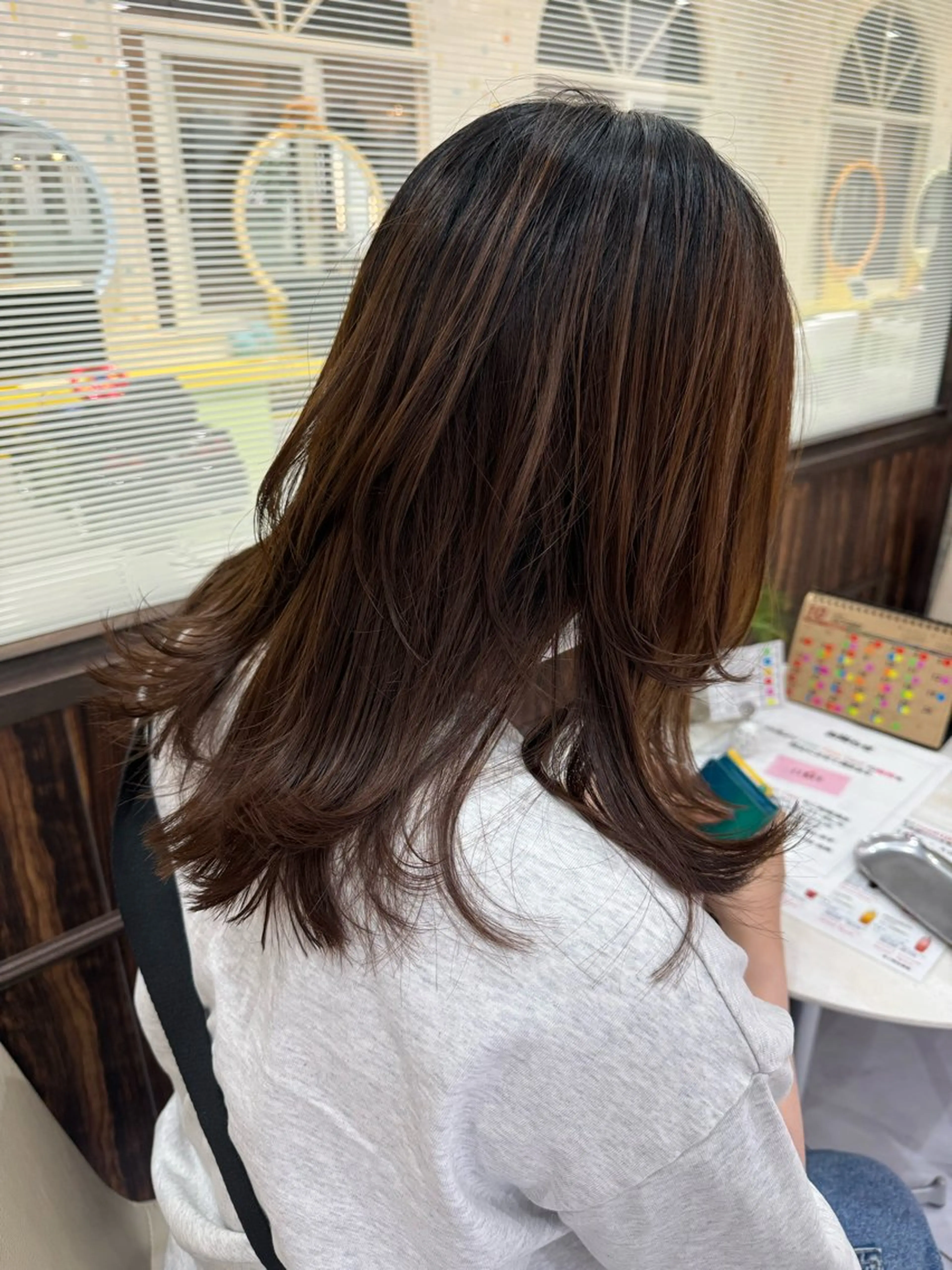 ロング カラー ヘアカラー トリートメント ヘッドスパ あんどう ゆうかのヘアスタイル