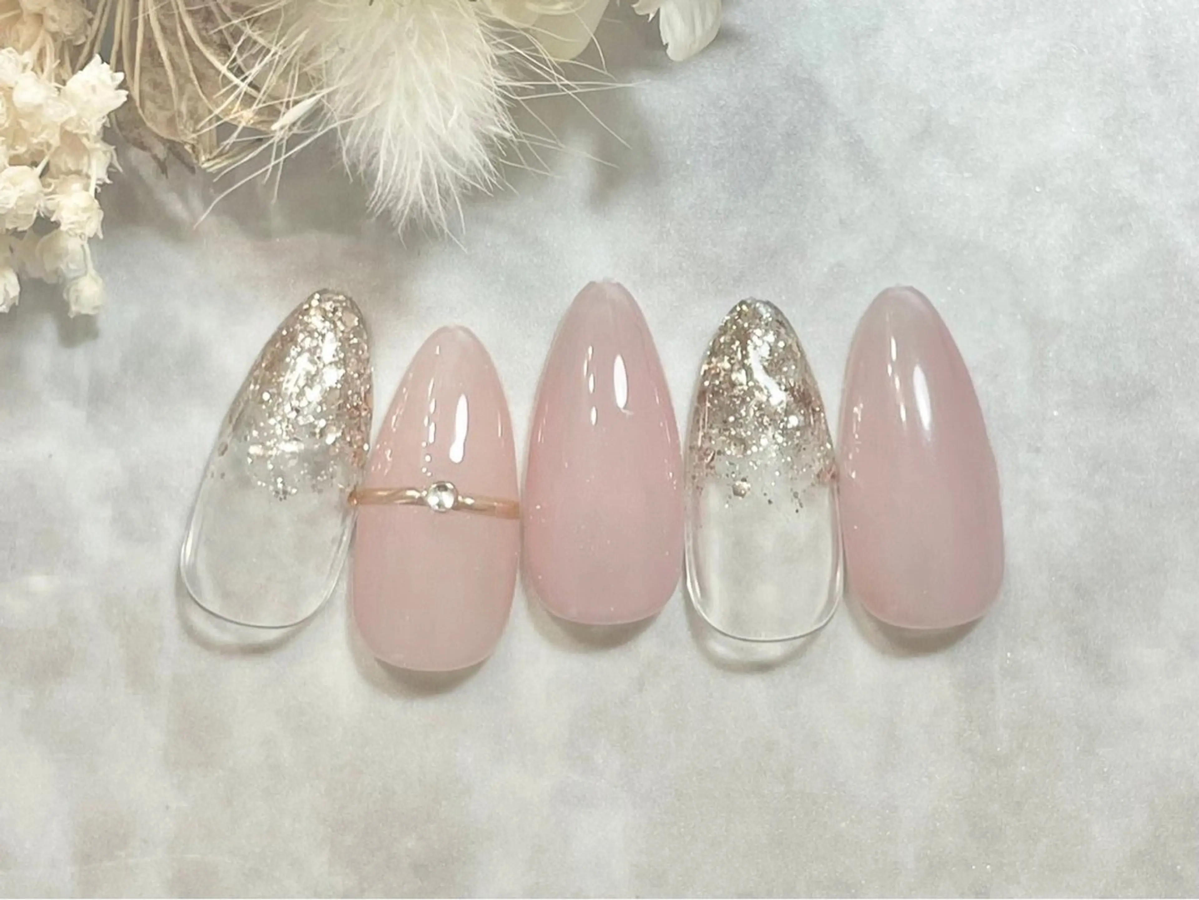 ネイル オフィスネイル シンプルネイル 【パラジェル・フィルイン】Nailsalon Merci東中野所属・Merci shigaのネイルデザイン