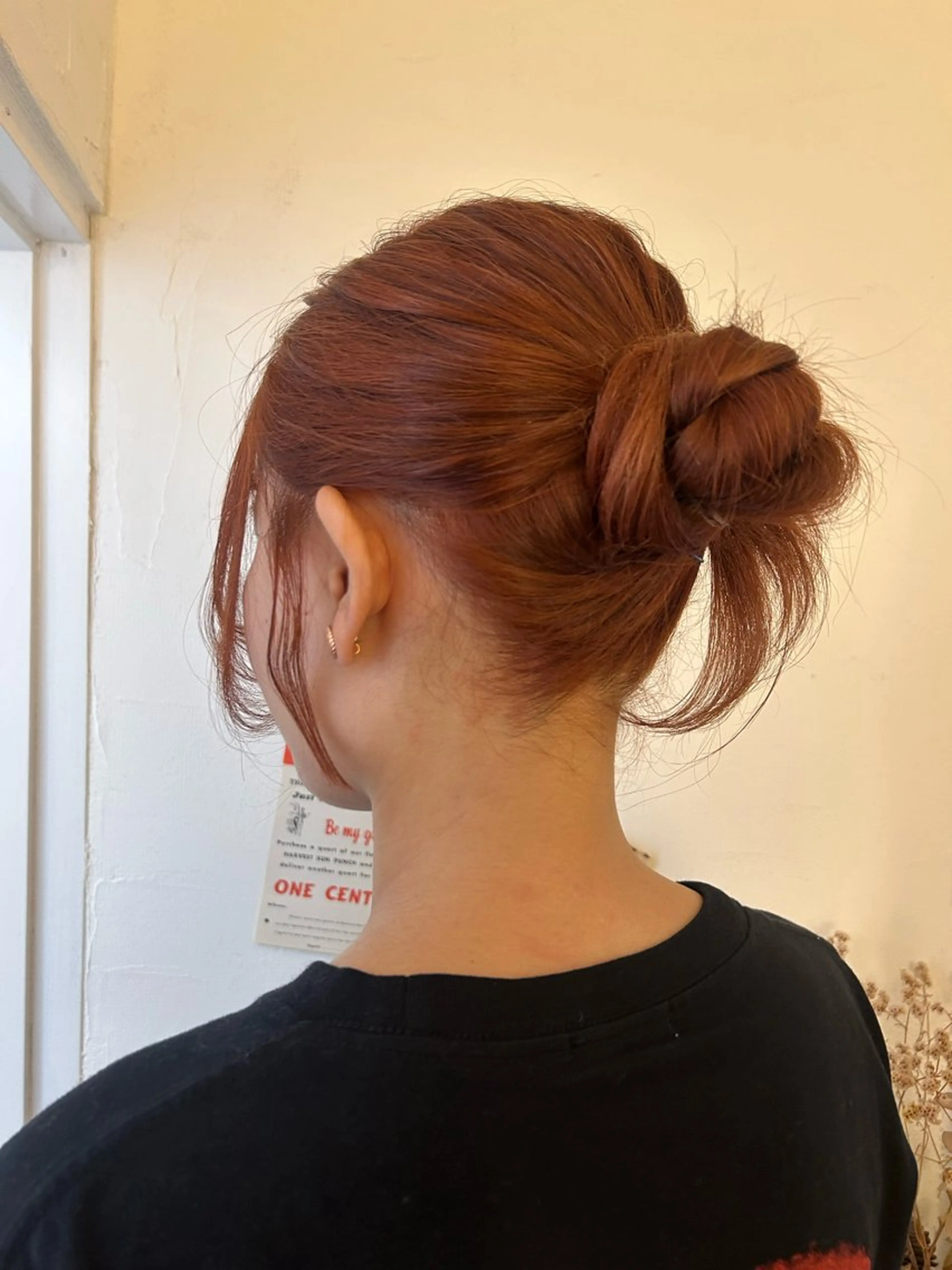 セミロング カラー ブリーチ ダブルカラー ブリーチなしカラー オレンジ カット ヘアカラー 小川真歩/パーマ /暖色オリーブのヘアスタイル