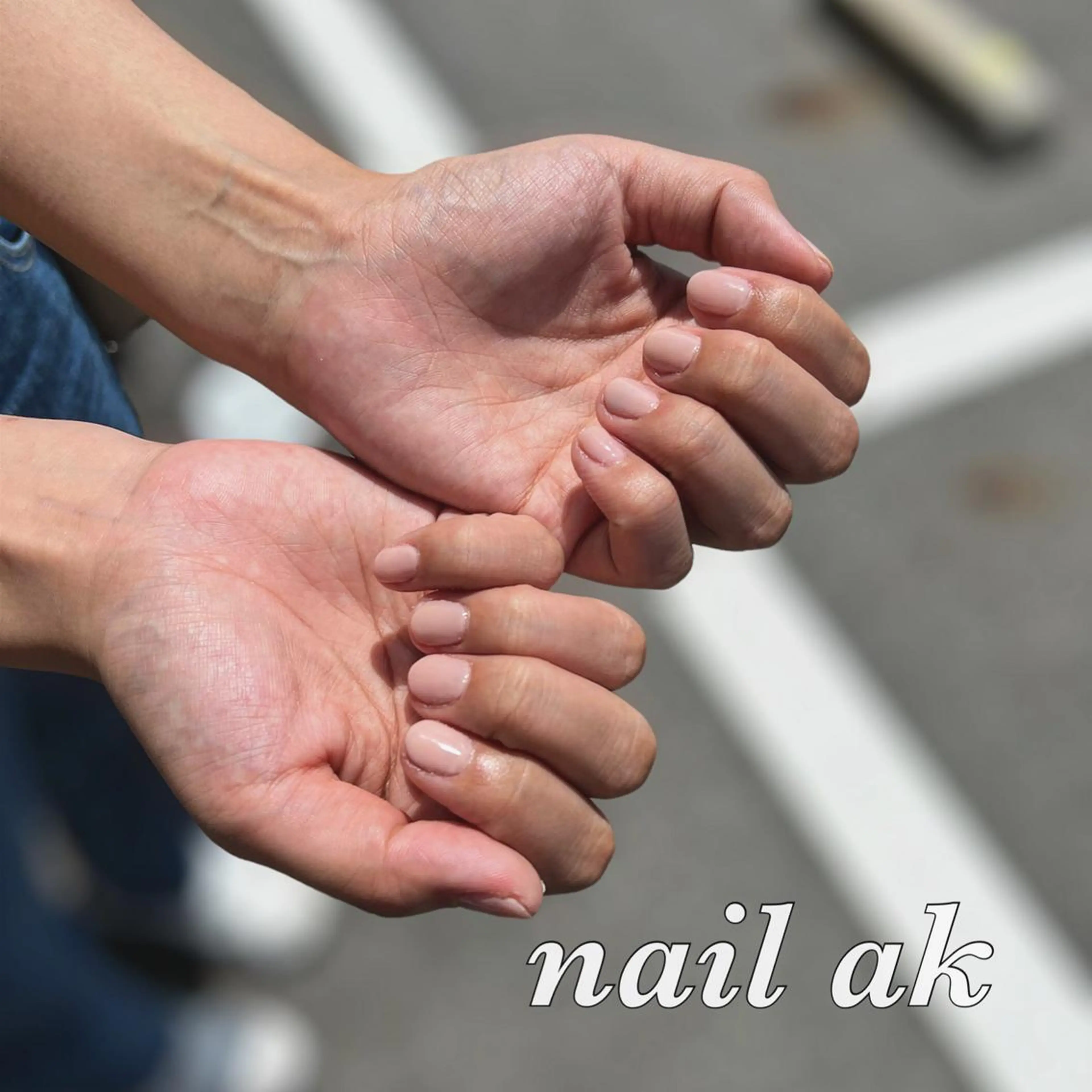 ネイル ピンク ピンクベージュ ハンドネイル ak nail .のネイルデザイン