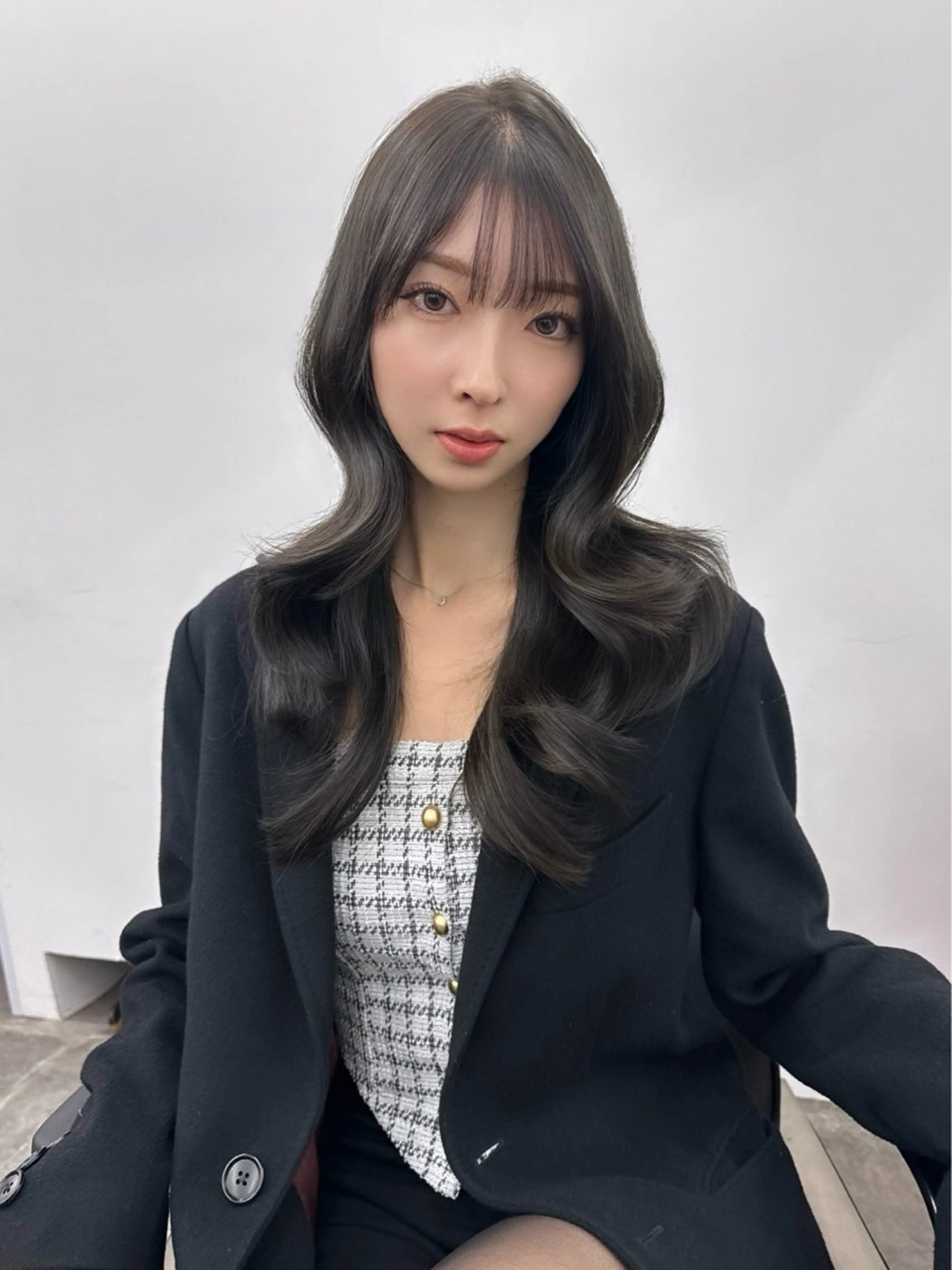 ロング くびれヘア 韓国風ヘア 小顔カット オルチャンヘア カット ヘアカラー トリートメント 韓国ヘア特化 TAKESHIのヘアスタイル