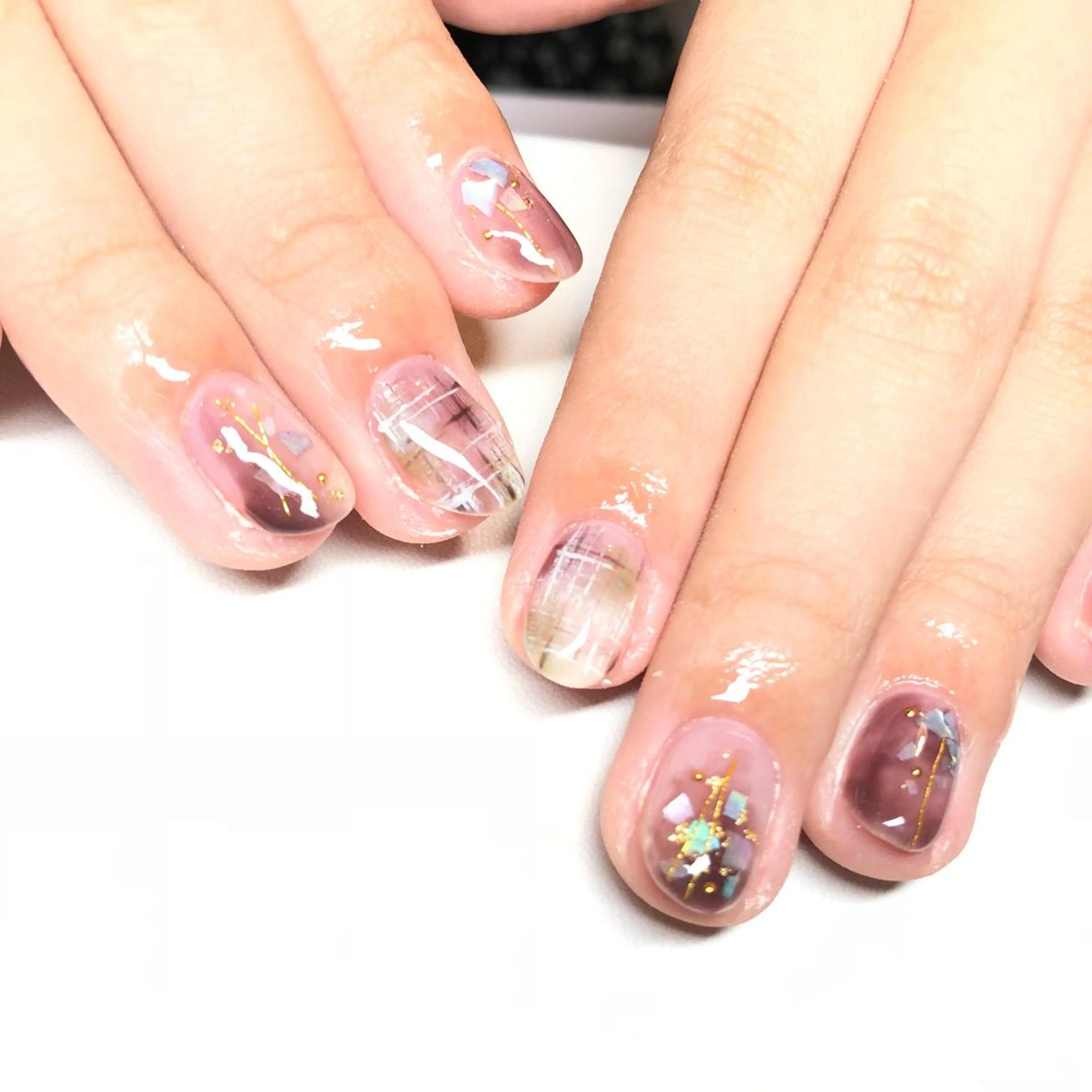 ネイル ツイードネイル maggienail所属・Maggie Nagisaのネイルデザイン