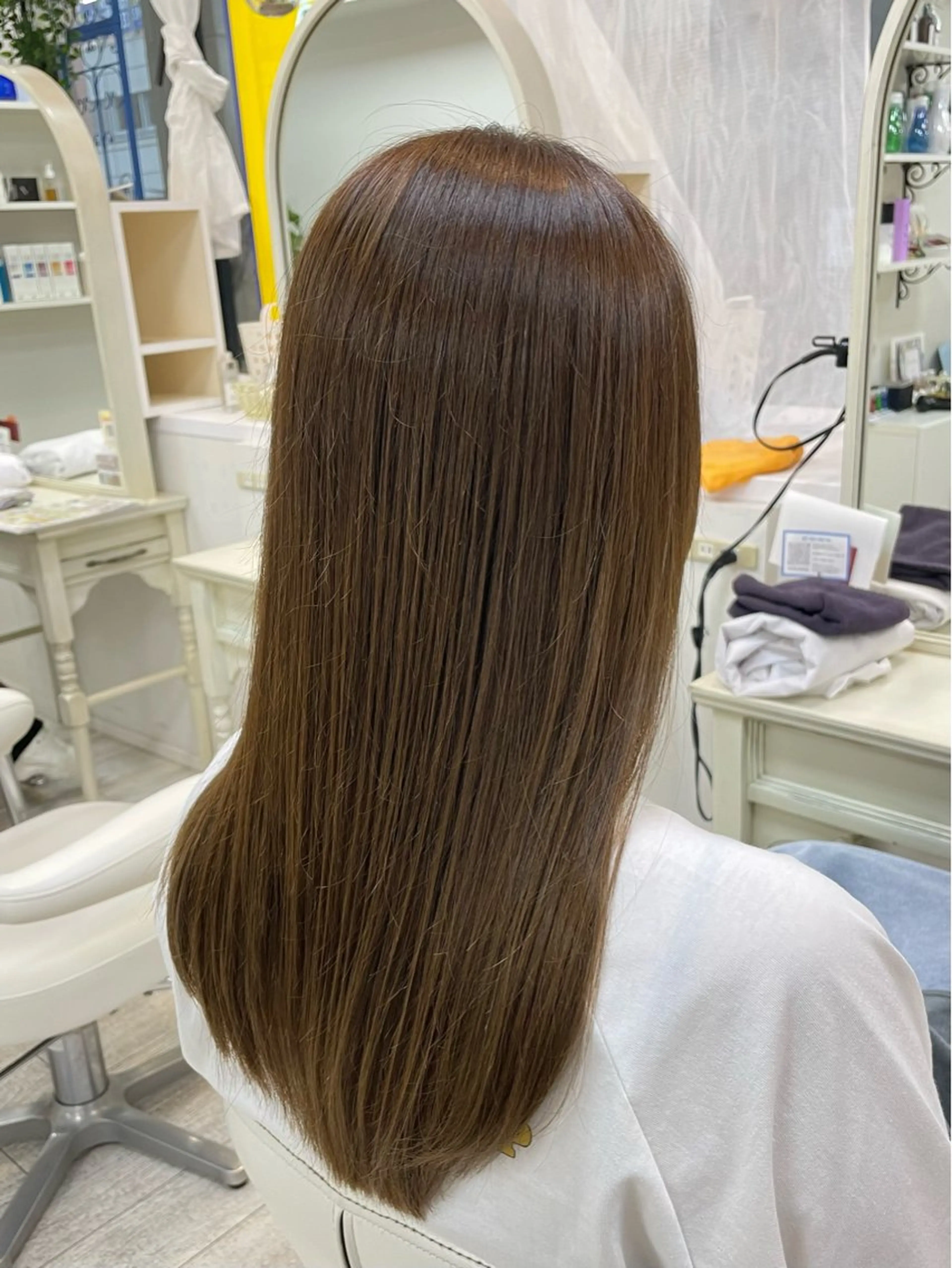 ロング カット ヘアカラー トリートメント 新籾 尚哉のヘアスタイル