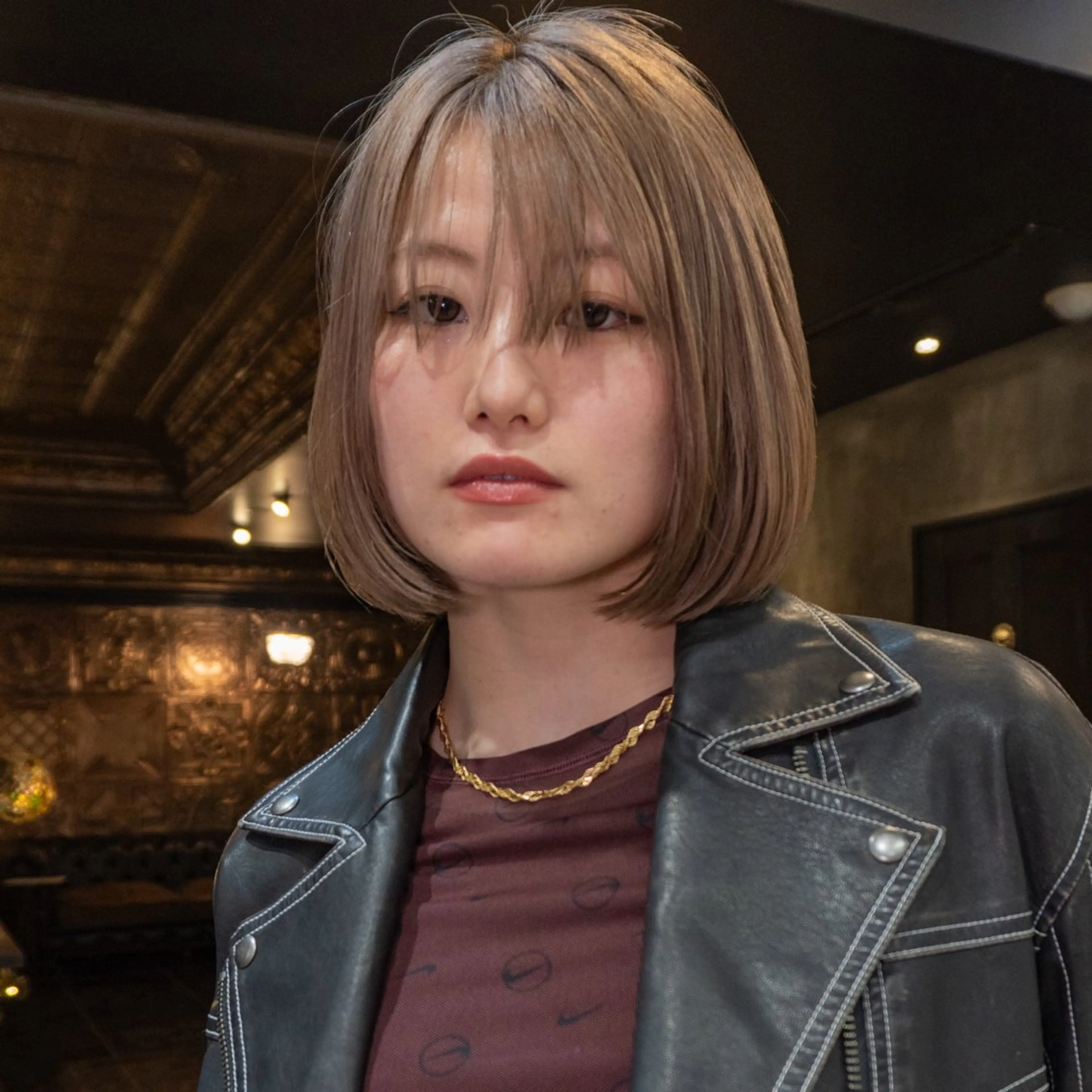 ショート カラー ベージュカラー ミルクティーベージュ ボブ カット ヘアカラー トリートメント ◽️モードヘア◽️ SHOUTOのヘアスタイル