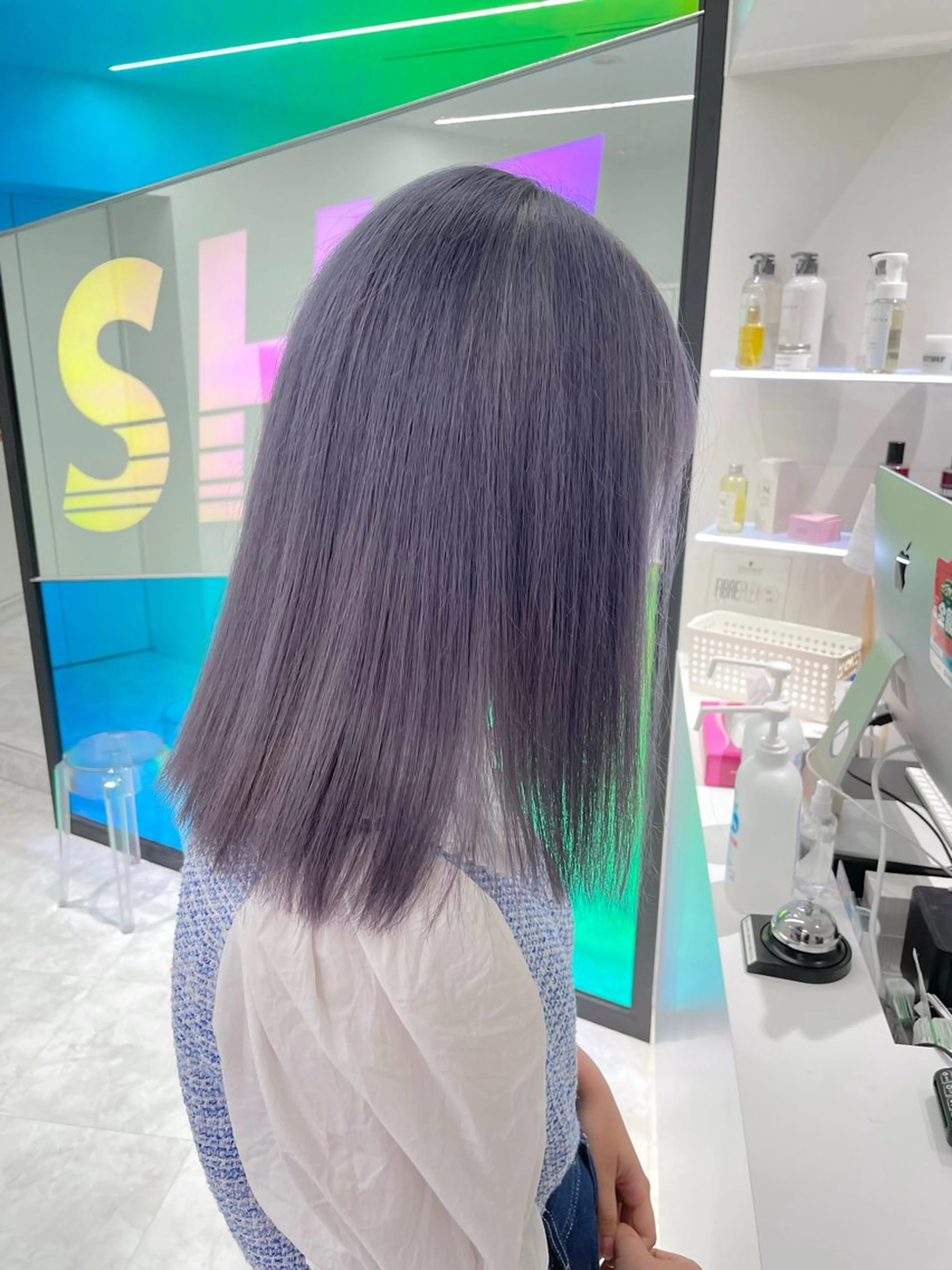 ミディアム カラー ヘアカラー 🤍💕ブリーチカラ ーAyaka💕🤍のヘアスタイル