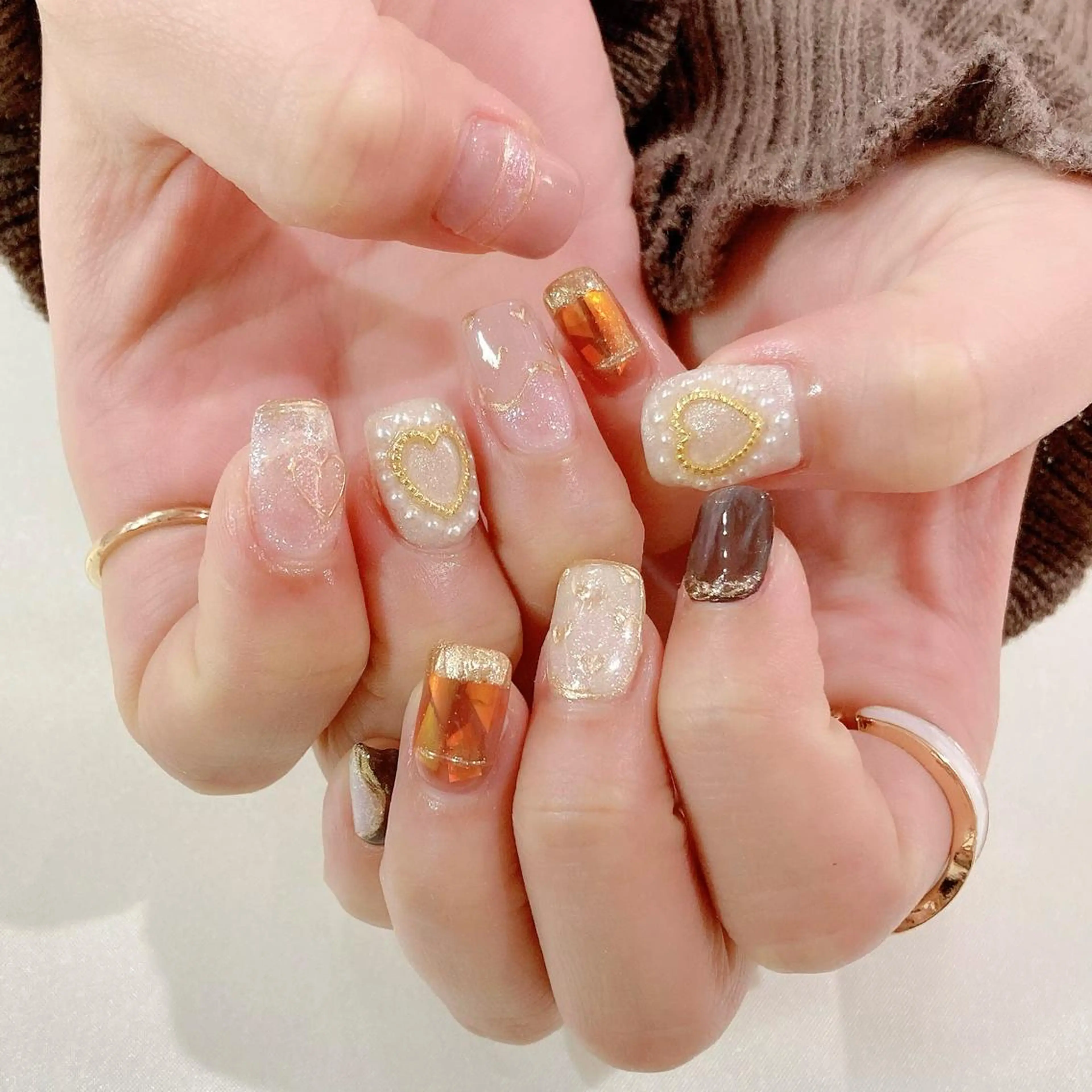 ネイル ジェルネイル キラキラネイル ミラーネイル ニュアンスネイル パラジェル ハンドネイル Nail Kのネイルデザイン