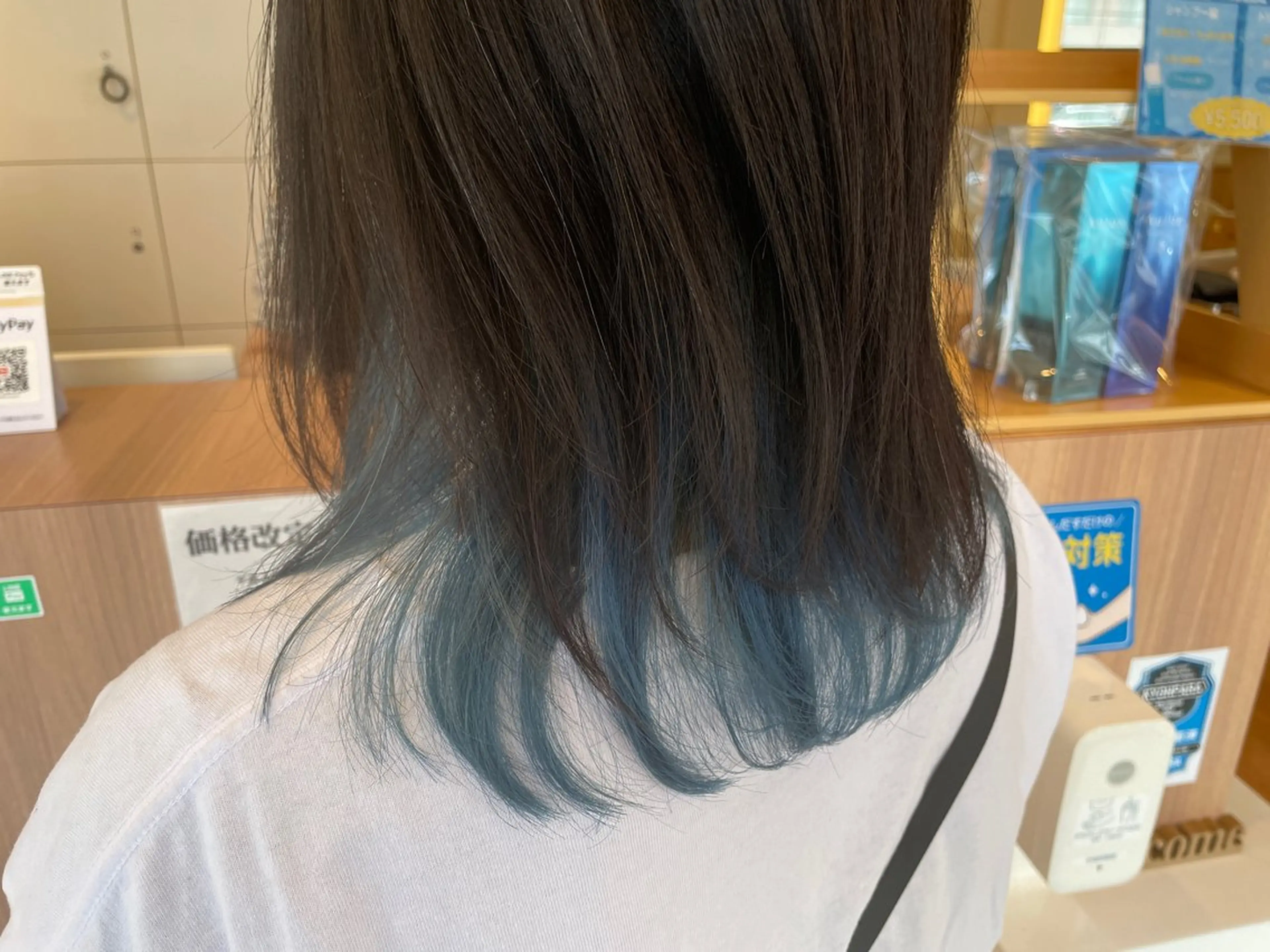 ミディアム カラー アッシュ 透明感カラー イルミナカラー カット ヘアカラー ボブ/透明感カラー 永田真穂のヘアスタイル