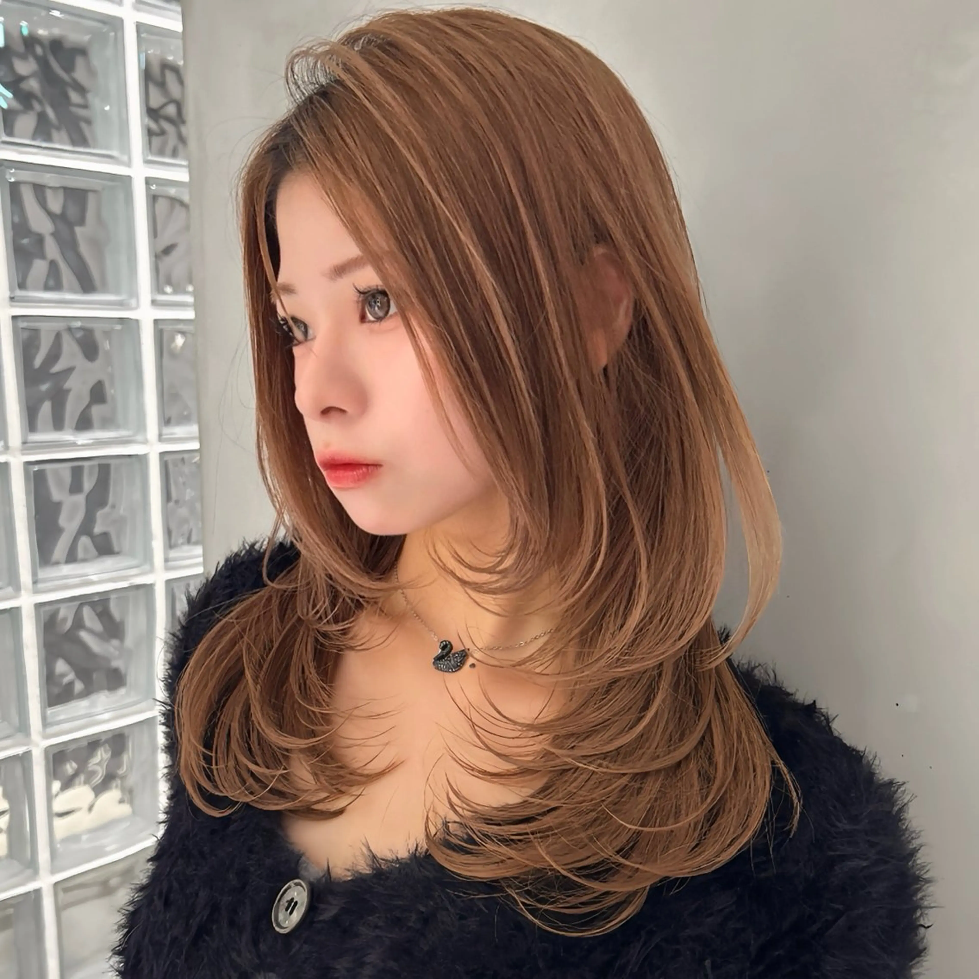 セミロング カラー レイヤーカット カット ヘアカラー 🥇KEN /レイヤー/艶カラーのヘアスタイル