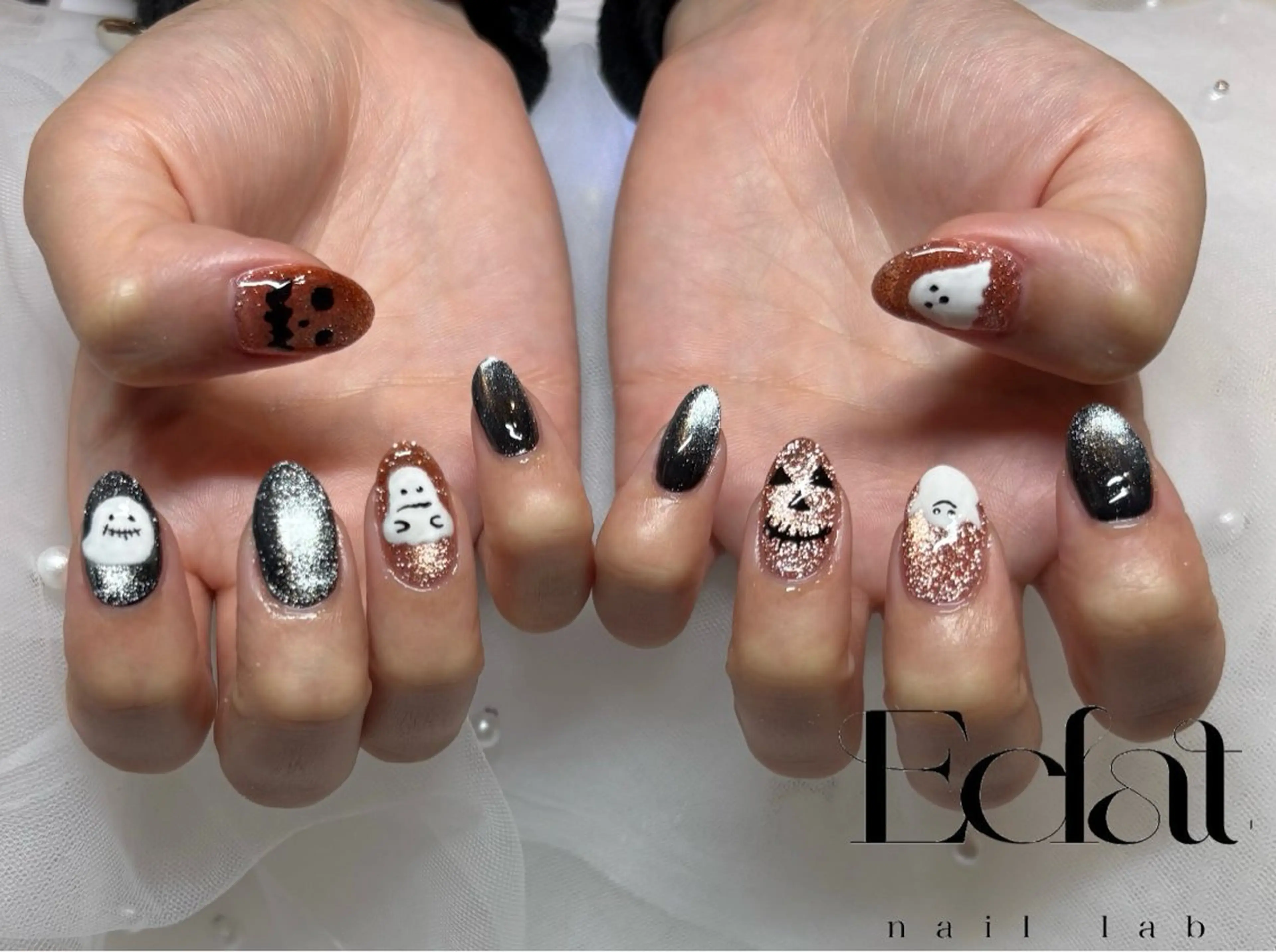 ネイル ハロウィン ハンドネイル Eclat AIKAのネイルデザイン