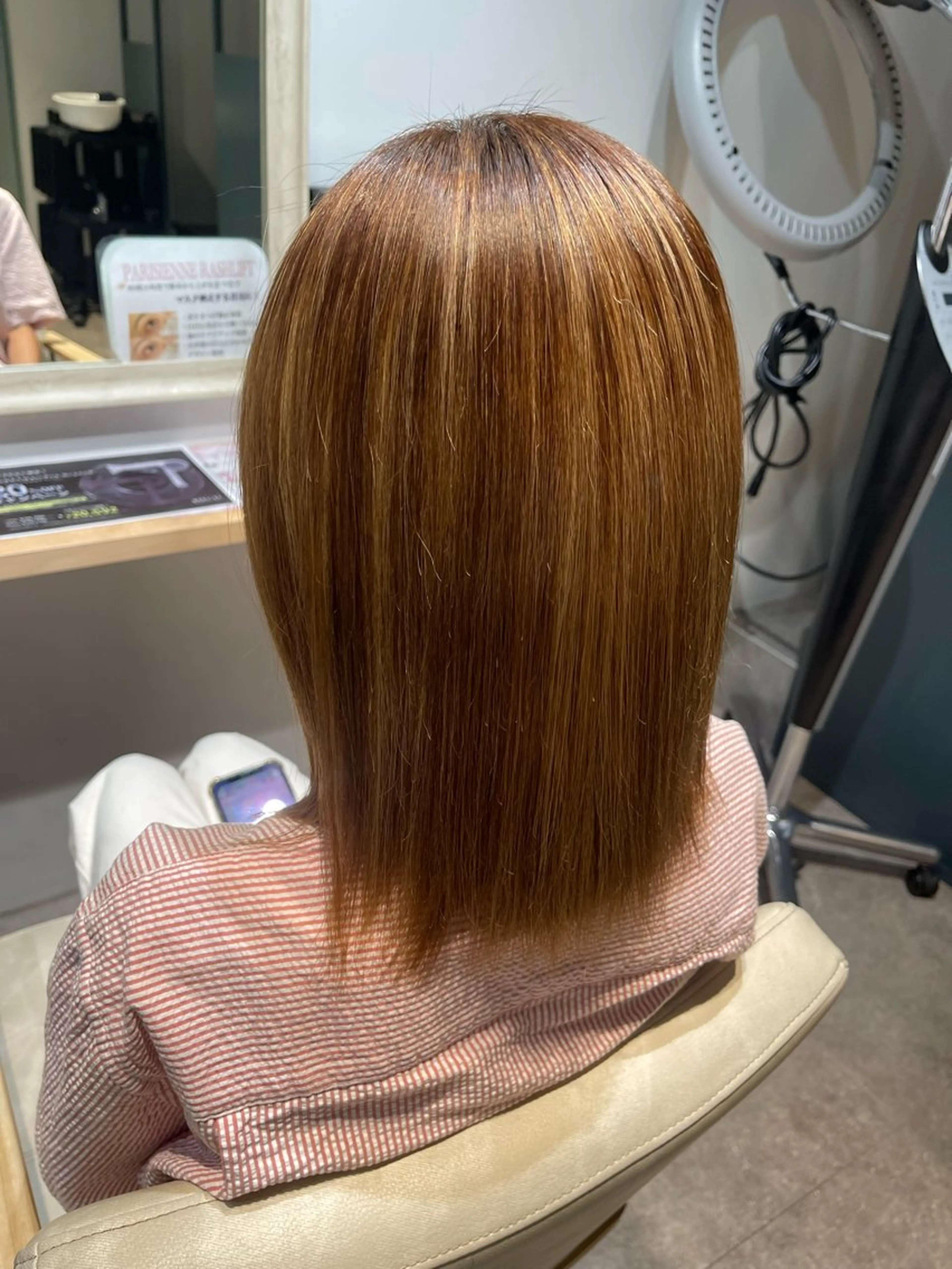 ミディアム 酸性ストレート 縮毛矯正 トリートメント ano @anomukuiのヘアスタイル
