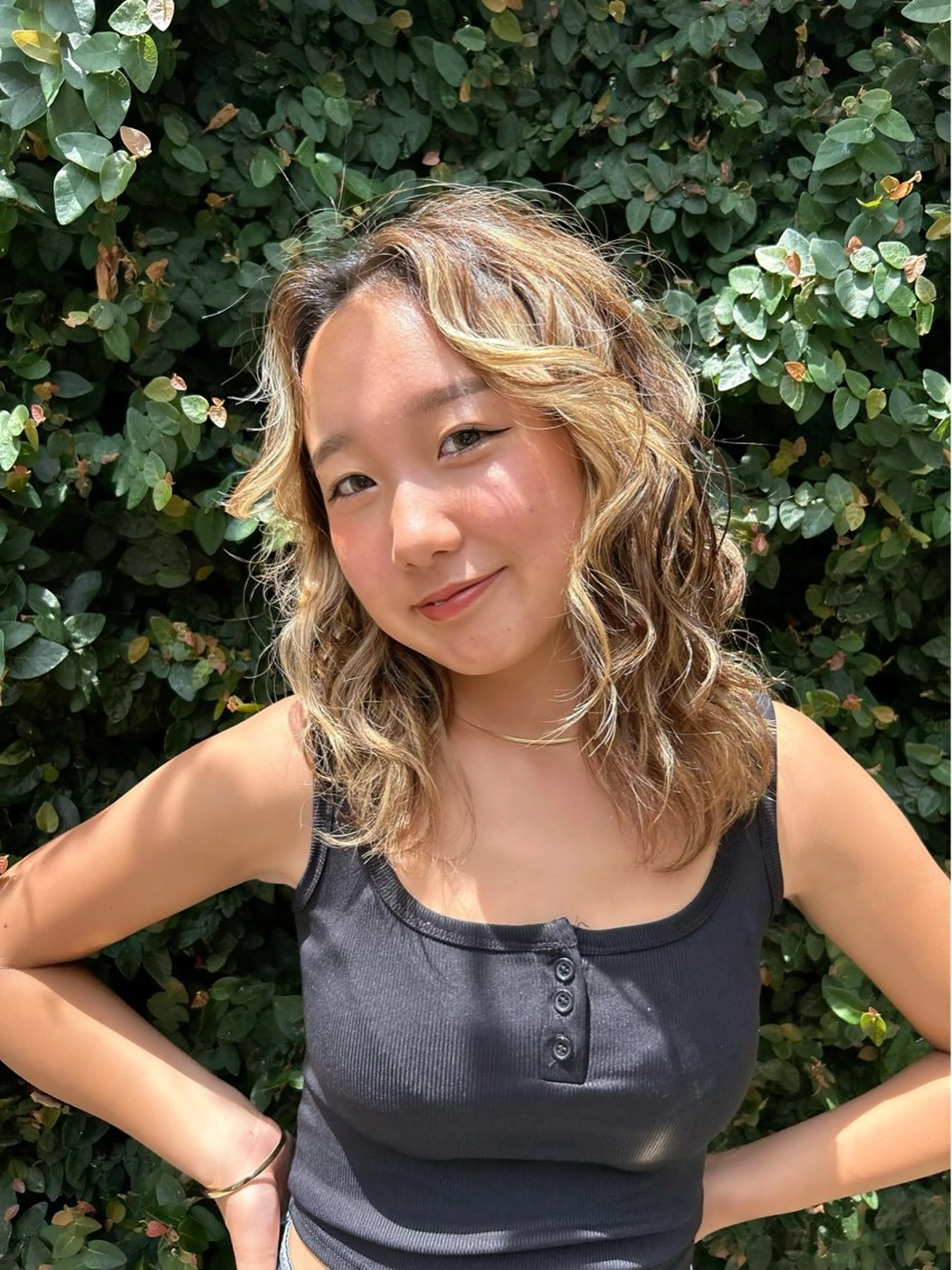 ミディアム パーマ ヘアカラー ayano🍒暖色 カラー/カーリーヘアのヘアスタイル