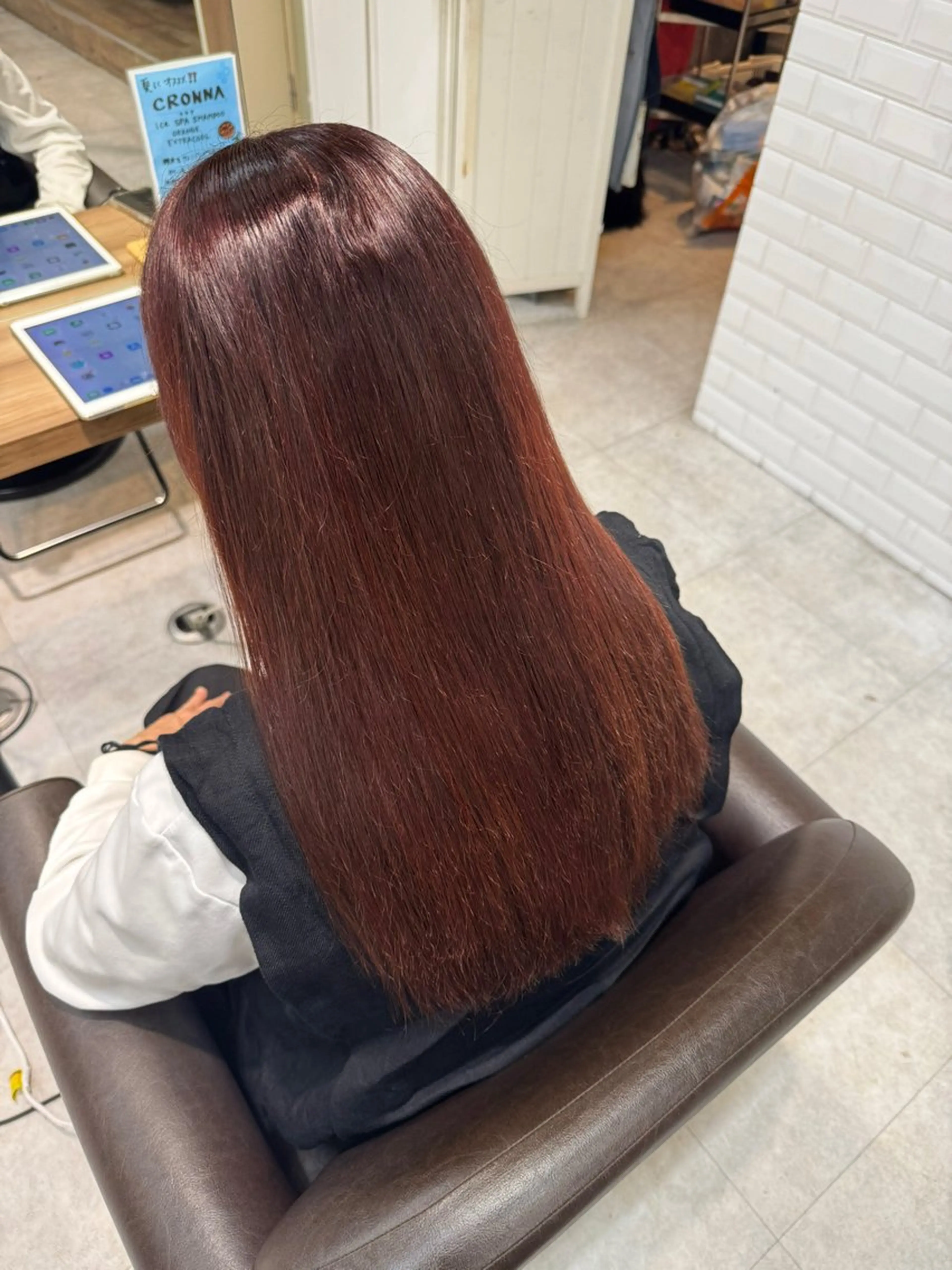 💖平日限定💖ワンカラー + 2stepトリートメント (胸上の長さの方限定)お問い合わせからご予約お願いします！の写真