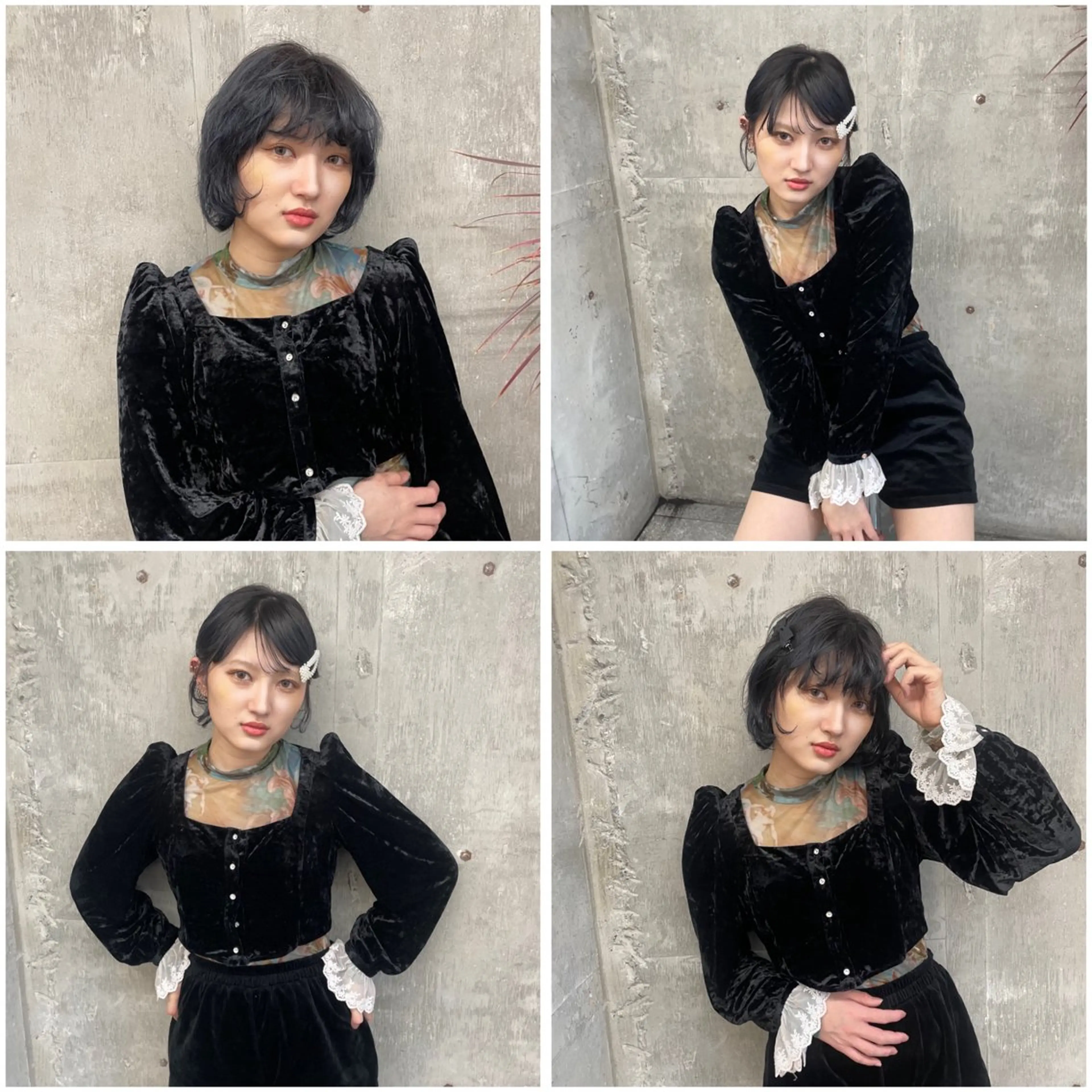 ミディアム 鈴木瑛里／ブロンド ベージュ／ピンクのヘアスタイル