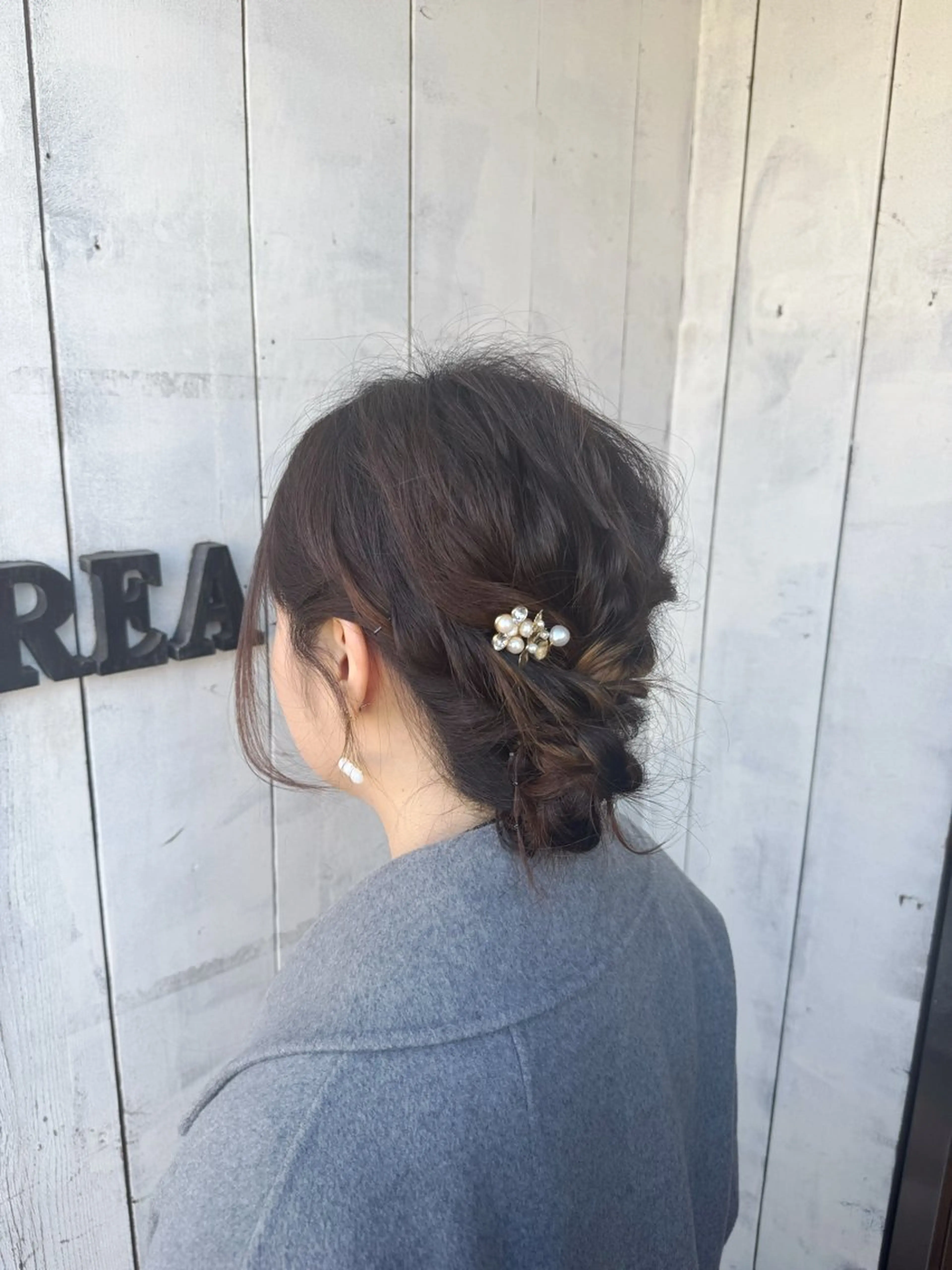 ヘアアレンジ 結婚式・ブライダル ヘアセット 杉田 虹夢のヘアスタイル