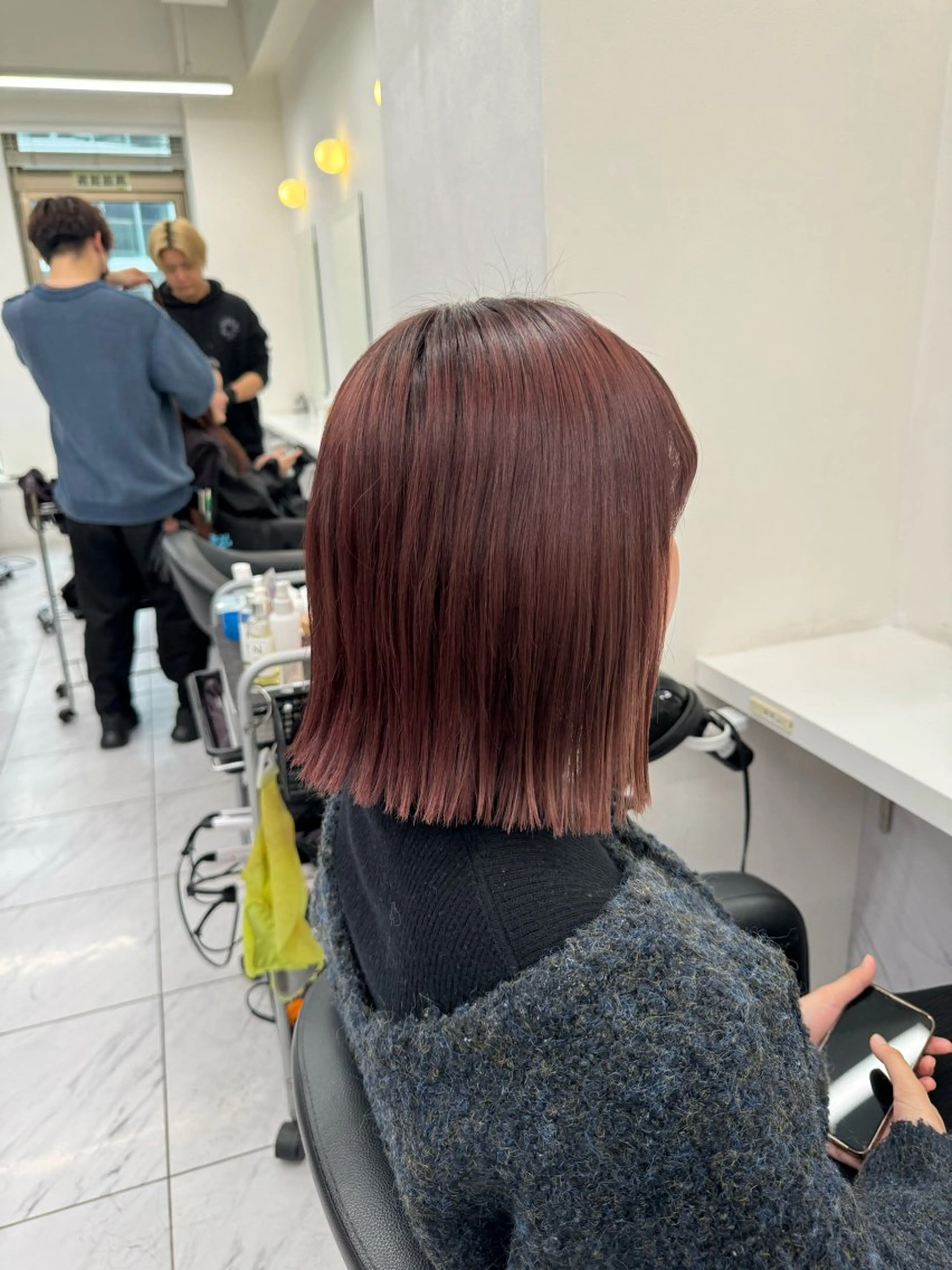 ミディアム カラー パーマ ヘアアレンジ メンズ キッズ 🍒暖色系 カラー🍒MEIのヘアスタイル
