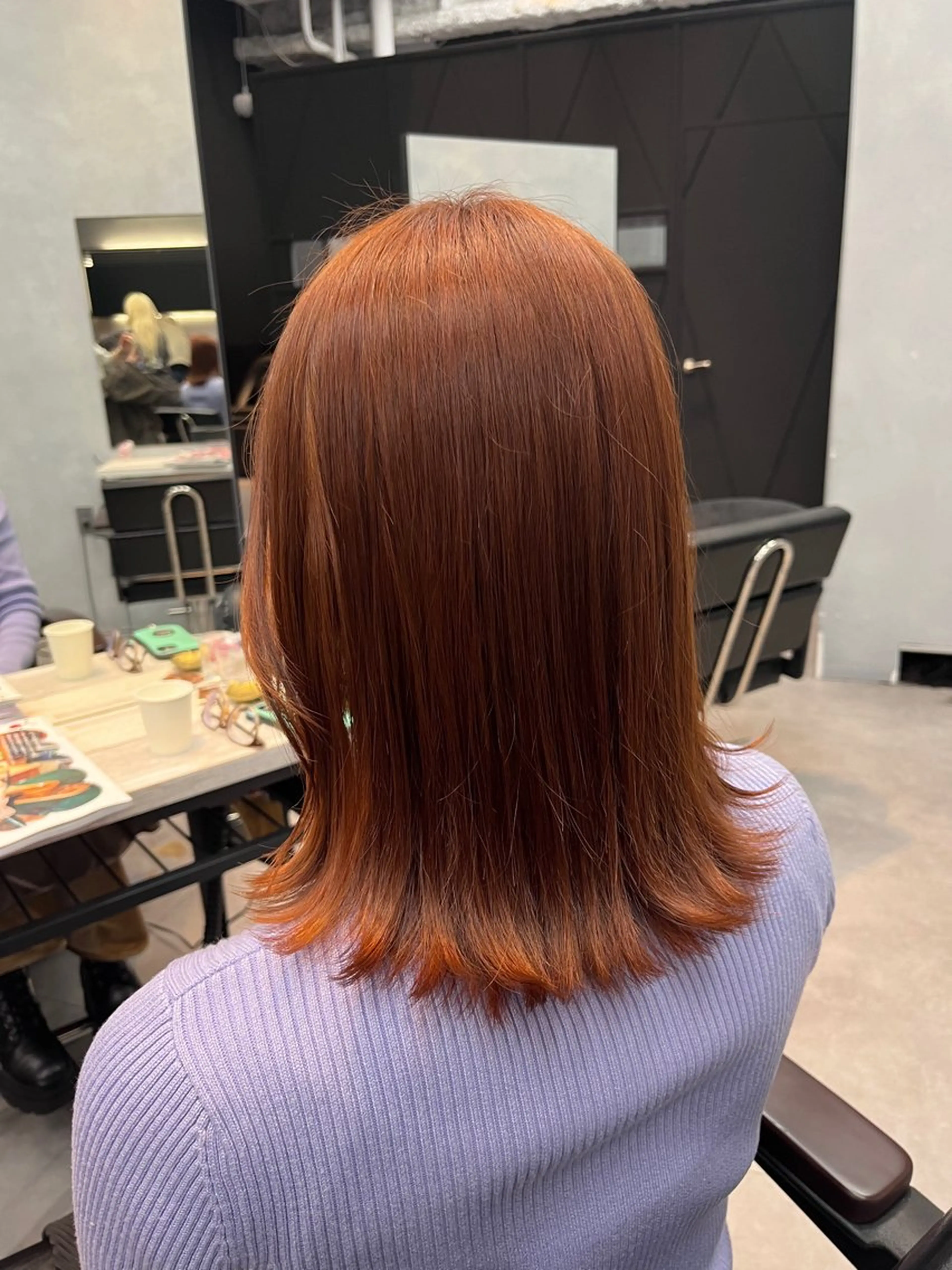 セミロング カラー カット ヘアカラー 🦩透明感カラー🦩 makoのヘアスタイル