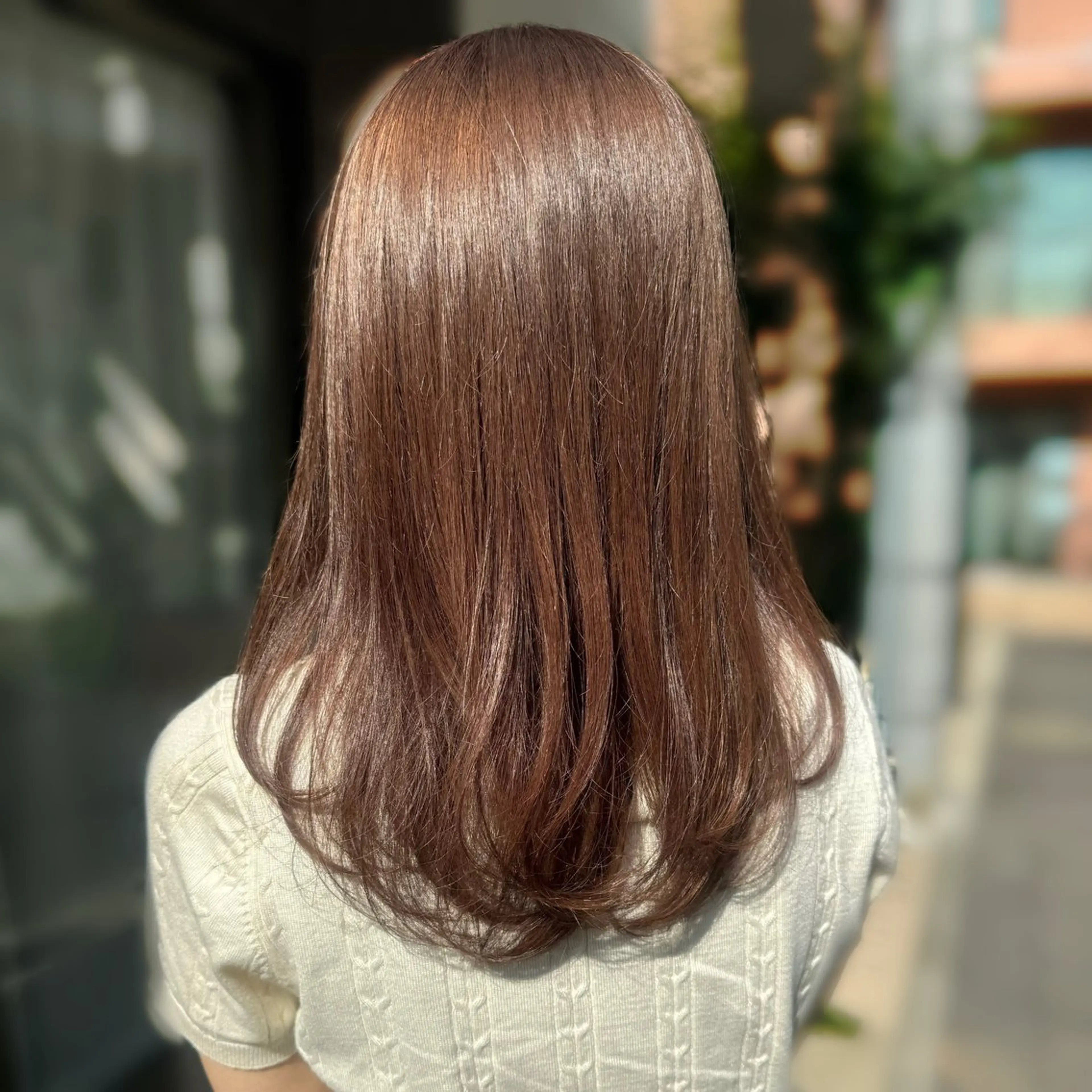 セミロング カラー カット ヘアカラー トリートメント kana ブリーチなしカラー✨のヘアスタイル