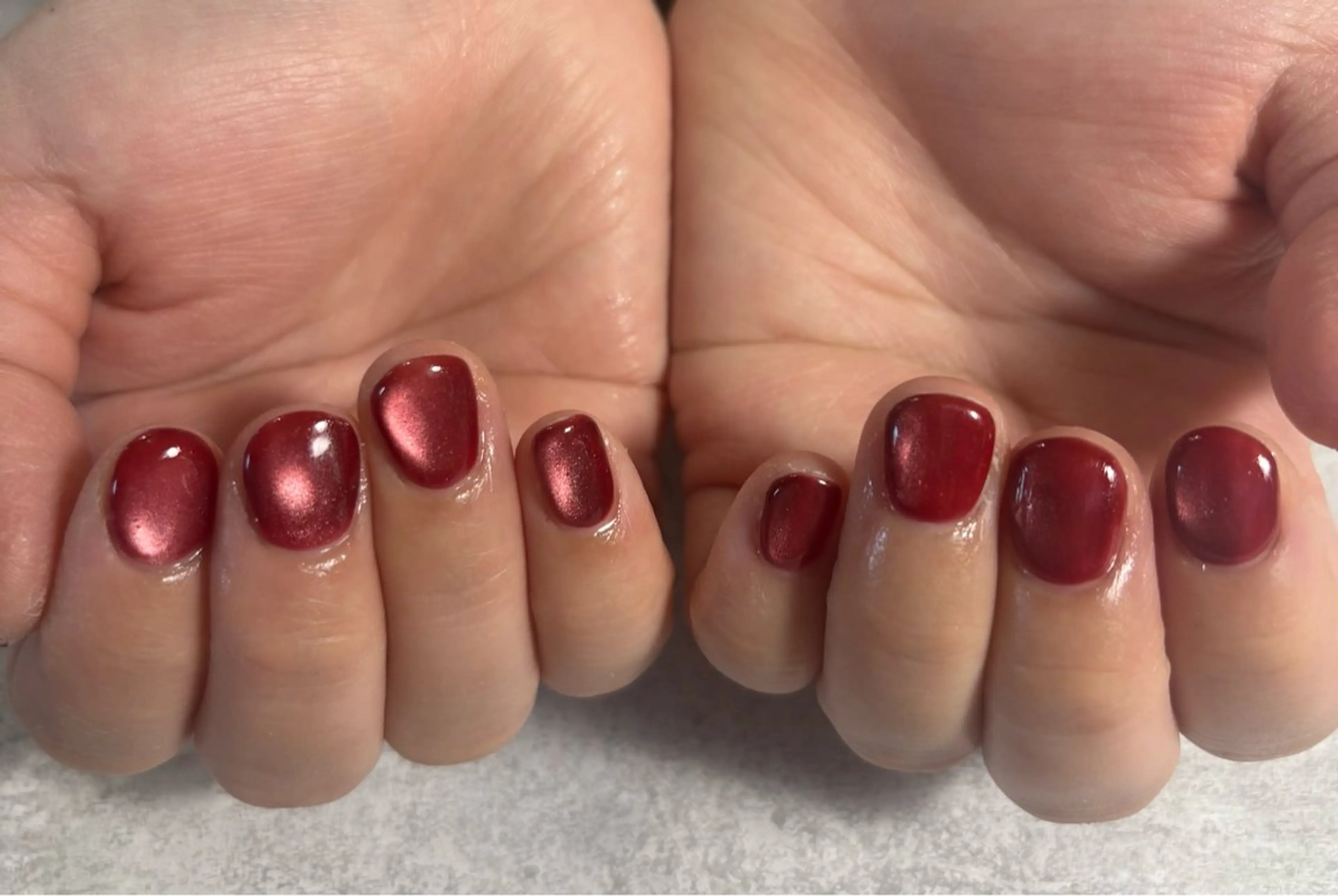 ネイル オーロラネイル ブルー フットネイル フレンチネイル ジェルネイル ハンドネイル kiki nail たまプラーザのネイルデザイン