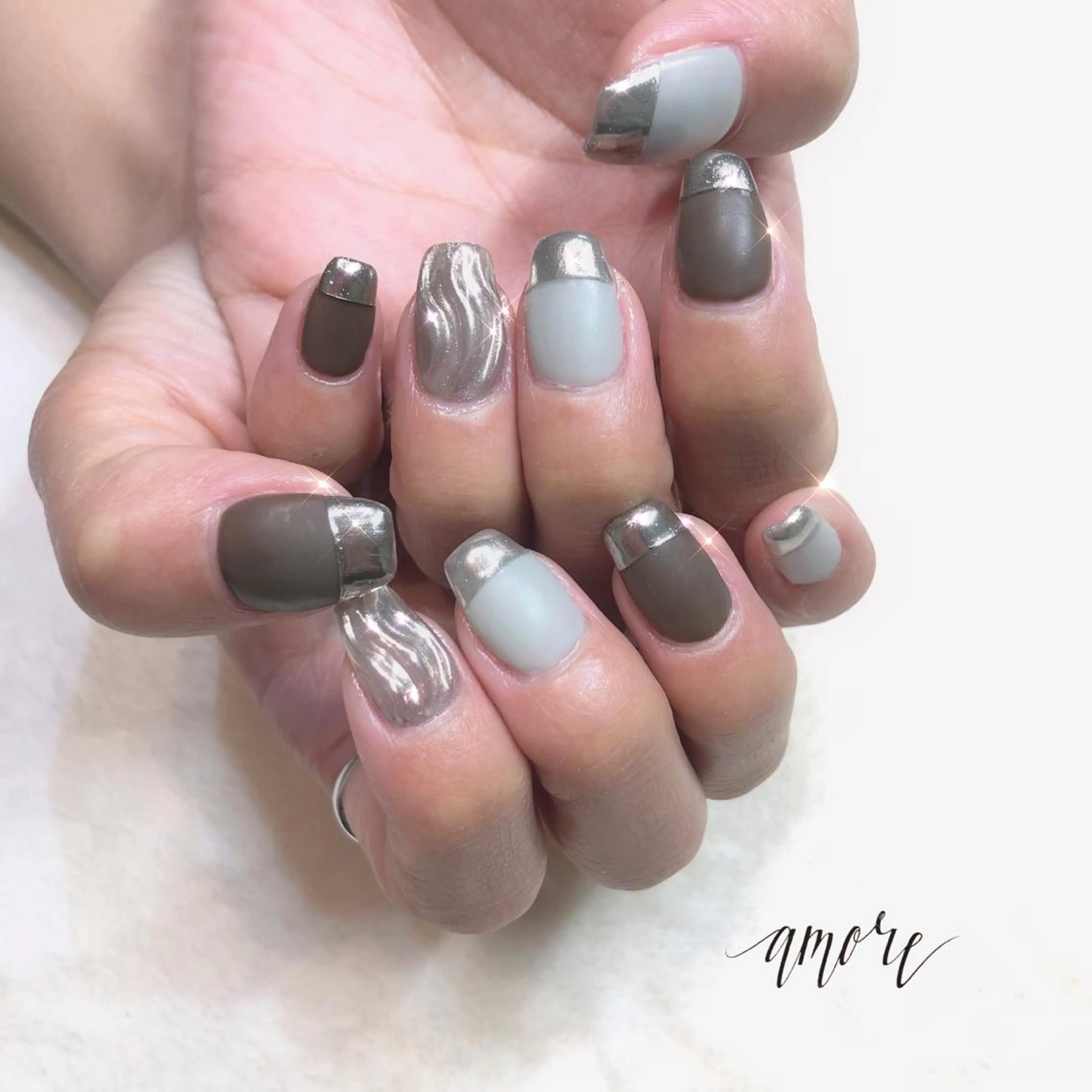 ネイル フレンチネイル ジェルネイル マットネイル ミラーネイル ニュアンスネイル You kyehwaのネイルデザイン