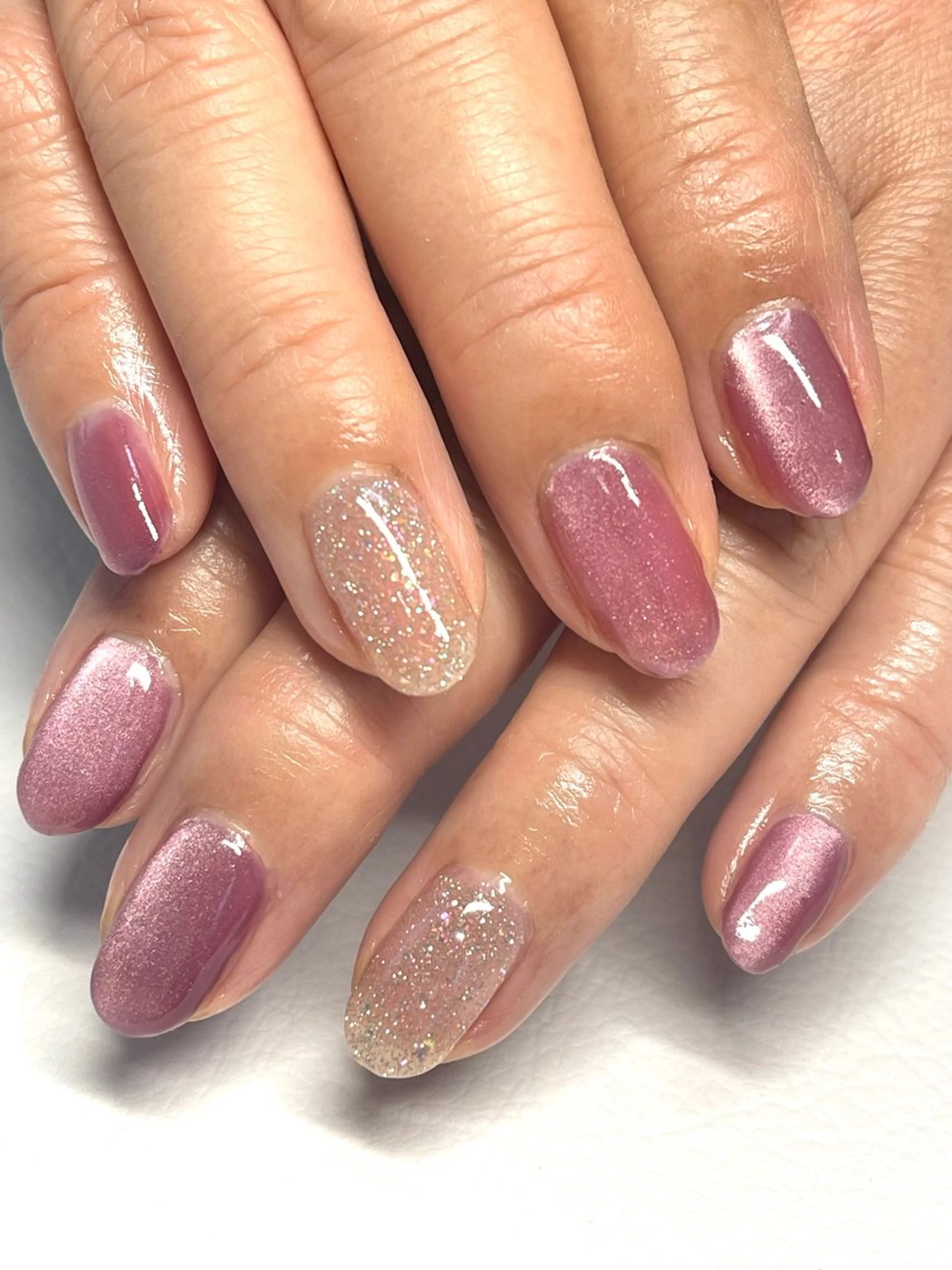 ネイル キラキラネイル ラメ(グリッター) マグネットネイル Flora nailのネイルデザイン