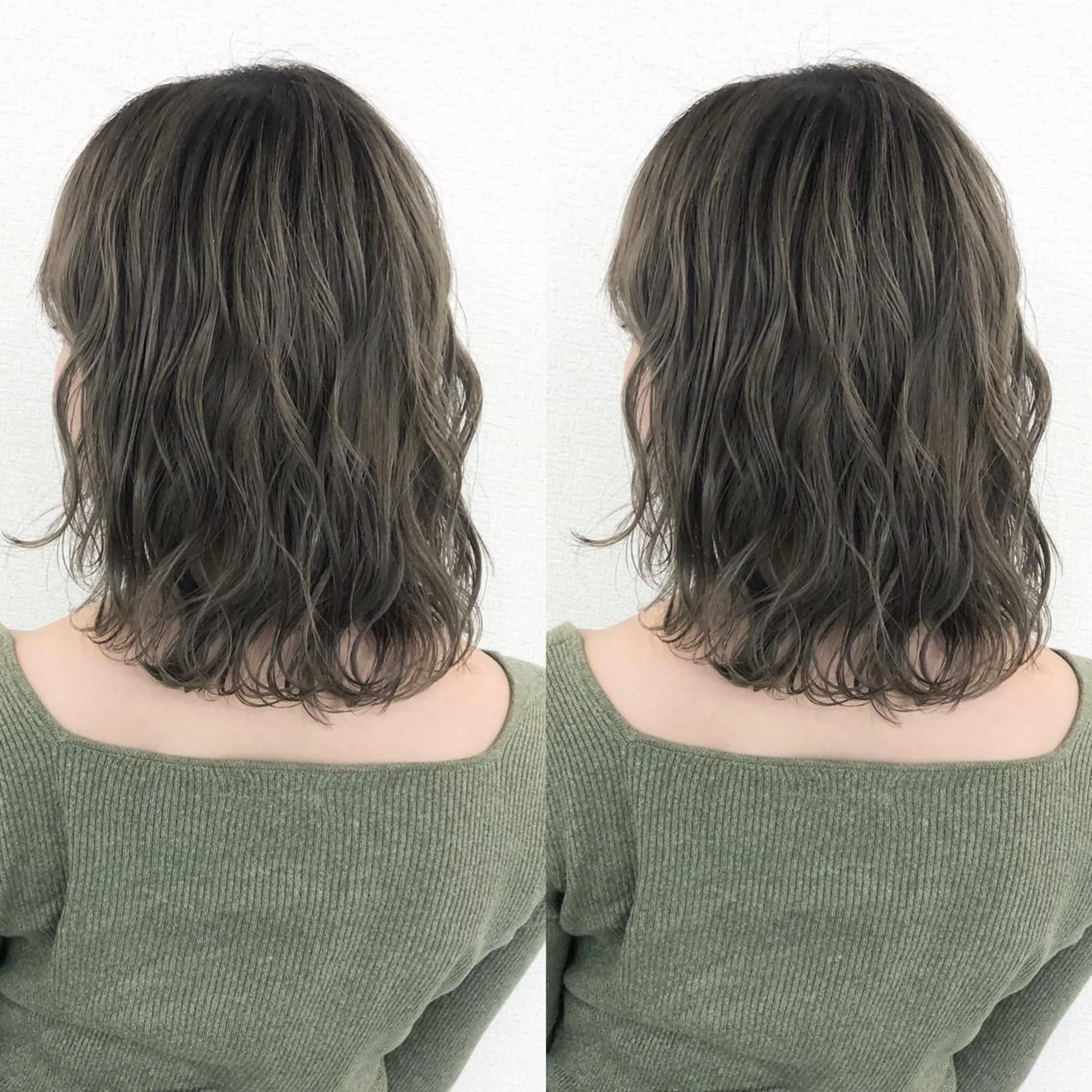 ミディアム カラー ヘアカラー Hanna by W_SALONのヘアスタイル