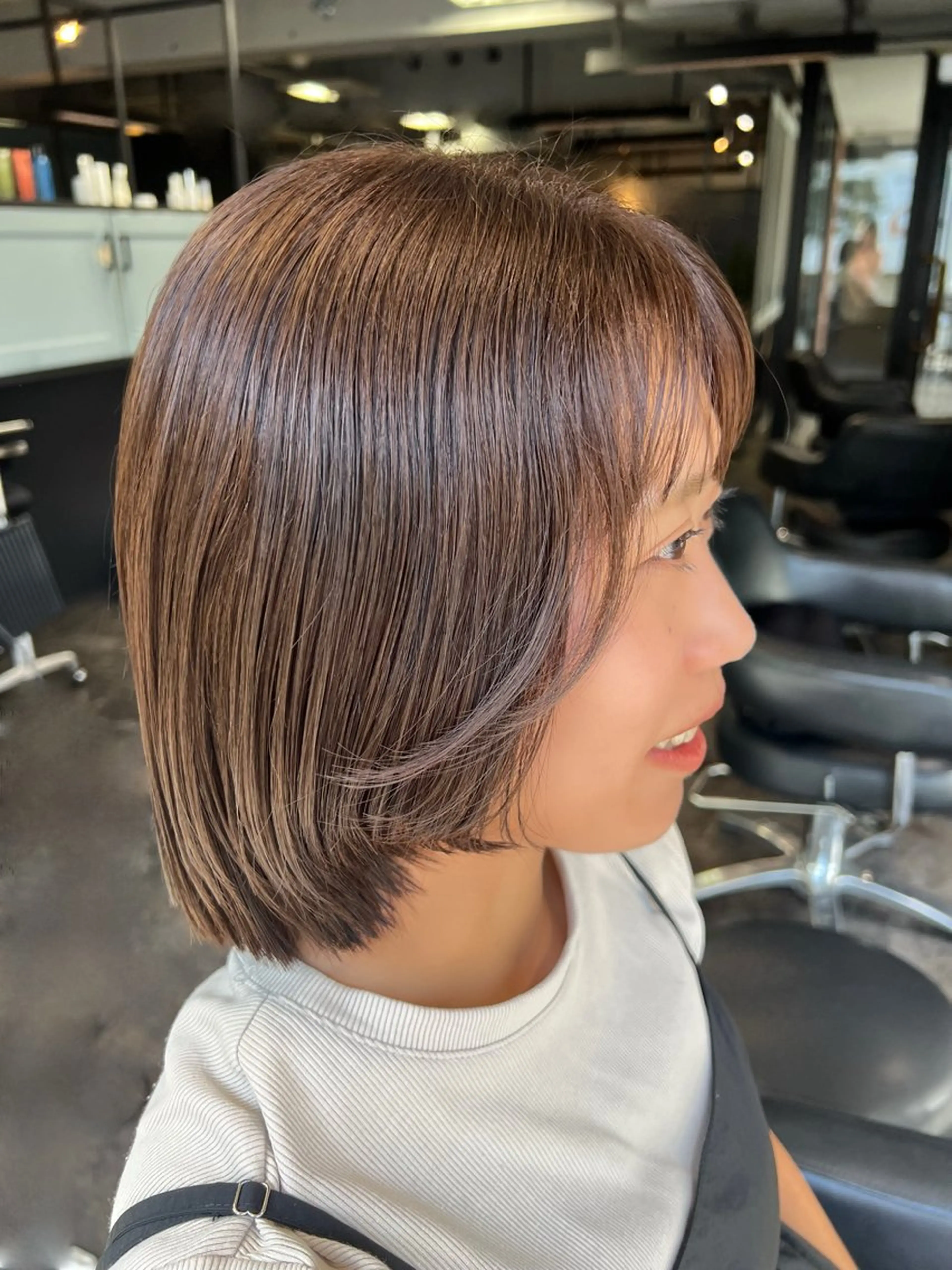 ミディアム カラー ブリーチ ブルーカラー 透明感カラー ヘアカラー 💘カラーモデル募集 / rina .💘のヘアスタイル