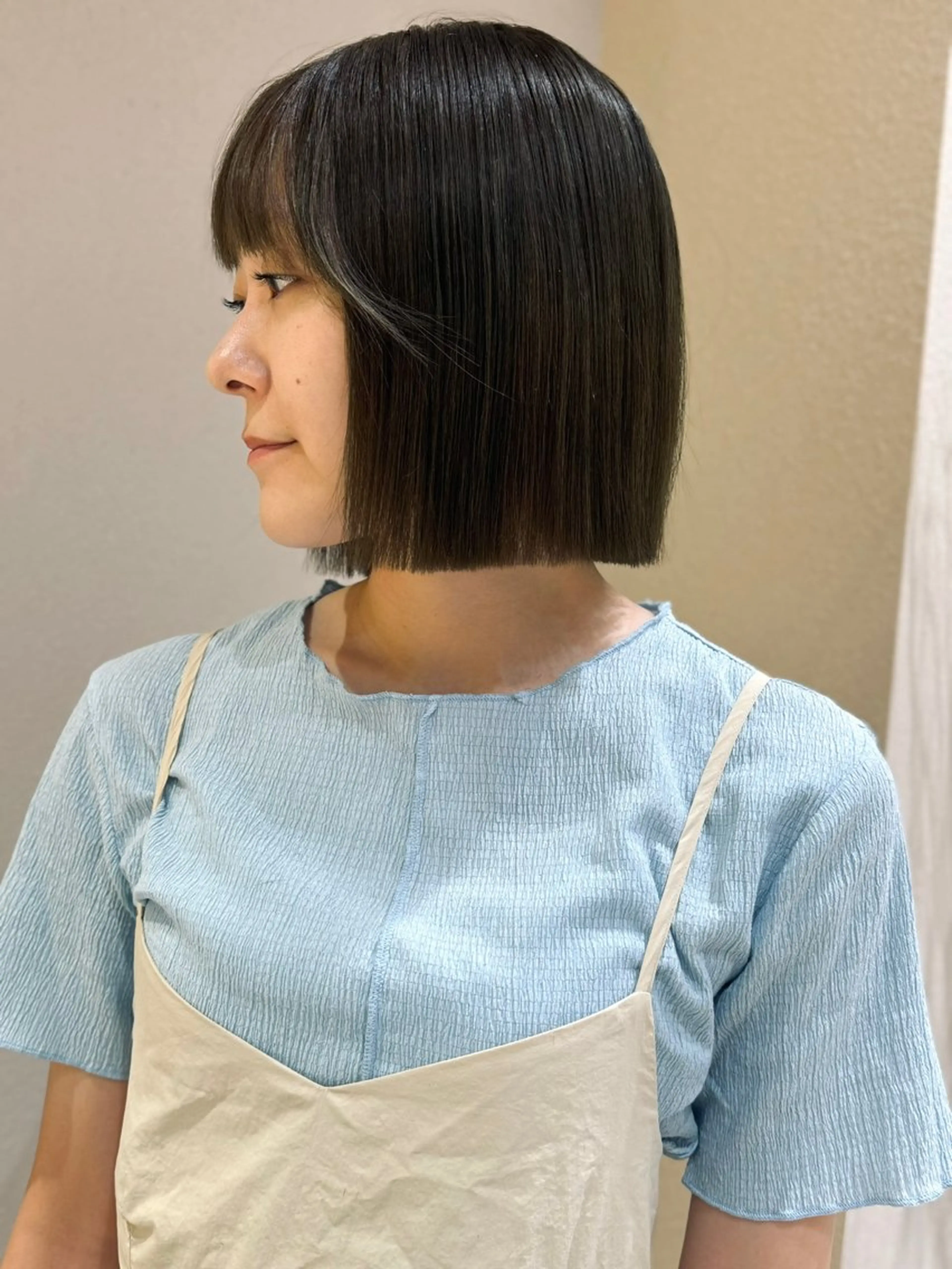 ミディアム カット ヘアカラー トリートメント 🩵縮毛矯正・ボブ 岩原朋也🩵のヘアスタイル