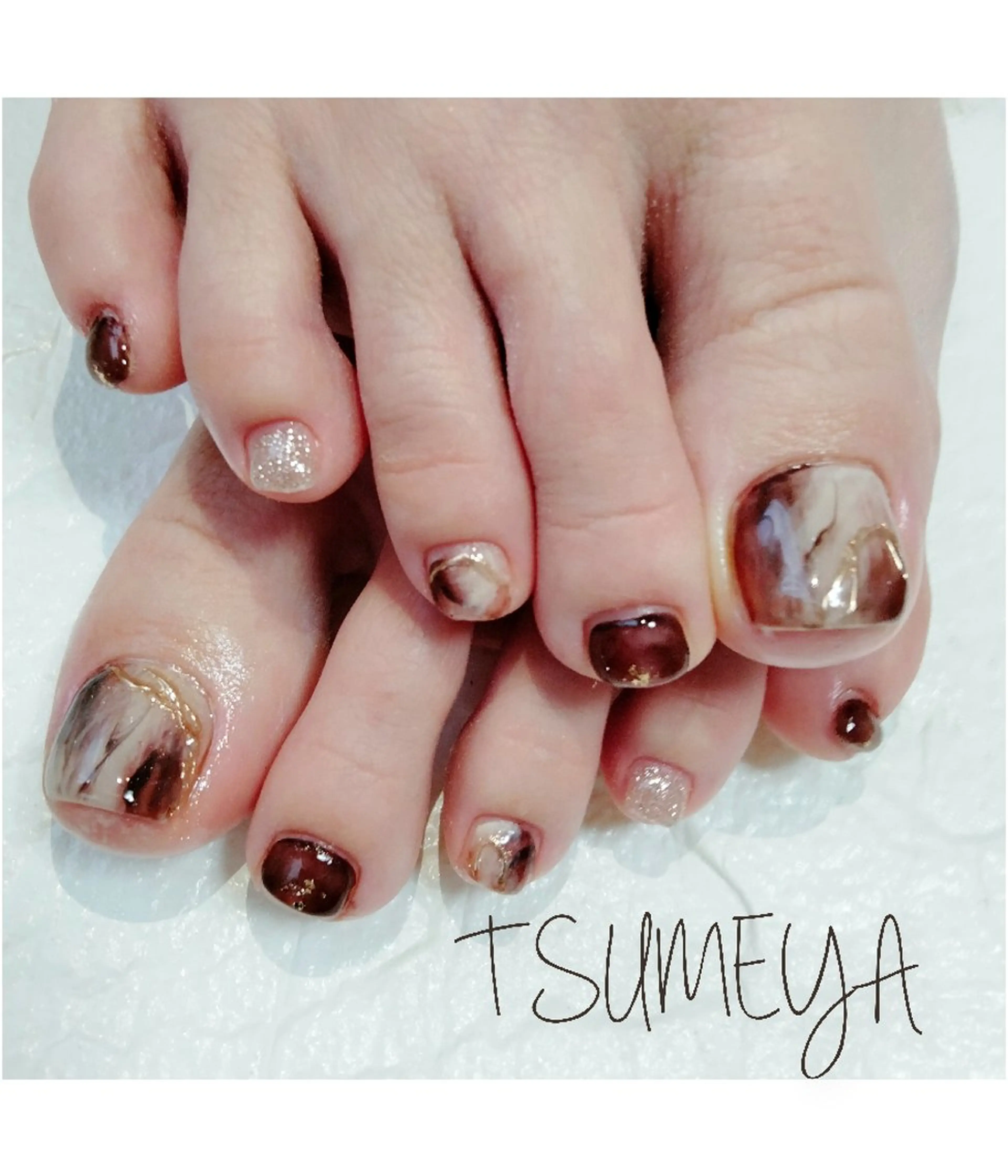 ネイル バレンタイン フットネイル _TSUMEYA _のネイルデザイン