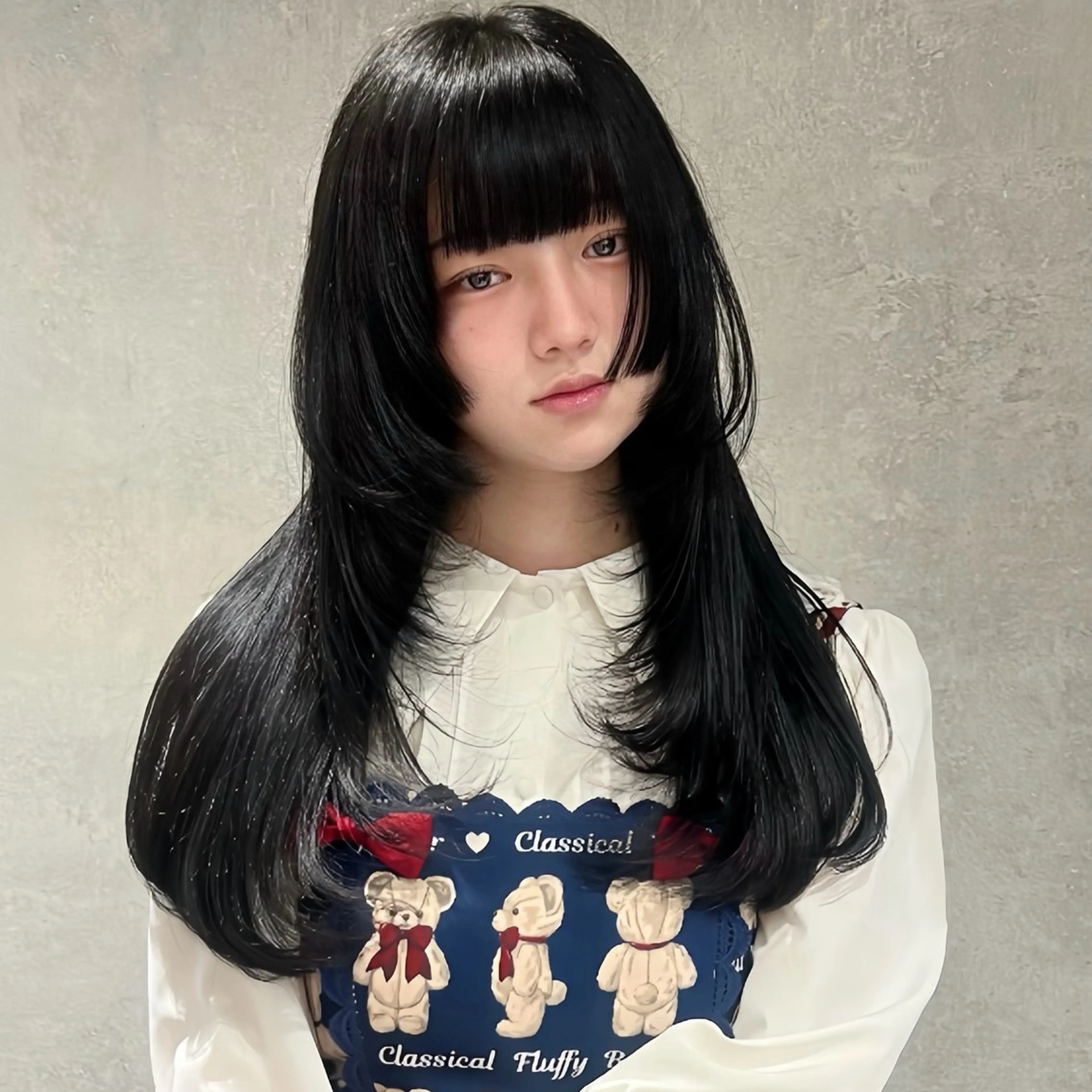 ロング 姫カット レイヤーカット カット ヘアカラー トリートメント AI TOKYO　S所属・mizuki 【韓国レイヤー】のヘアスタイル