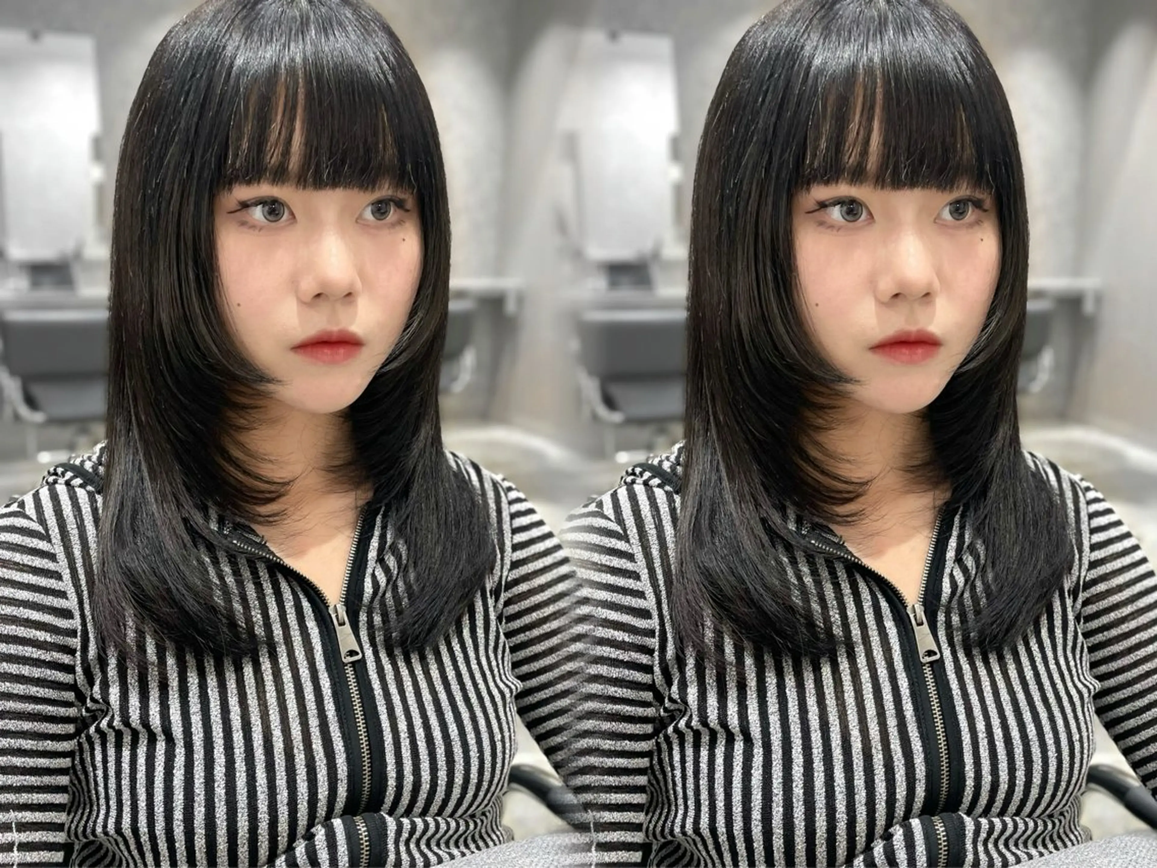 ミディアム カット 韓国♡髪質改善♡新宿 駅近🌝erinaのヘアスタイル