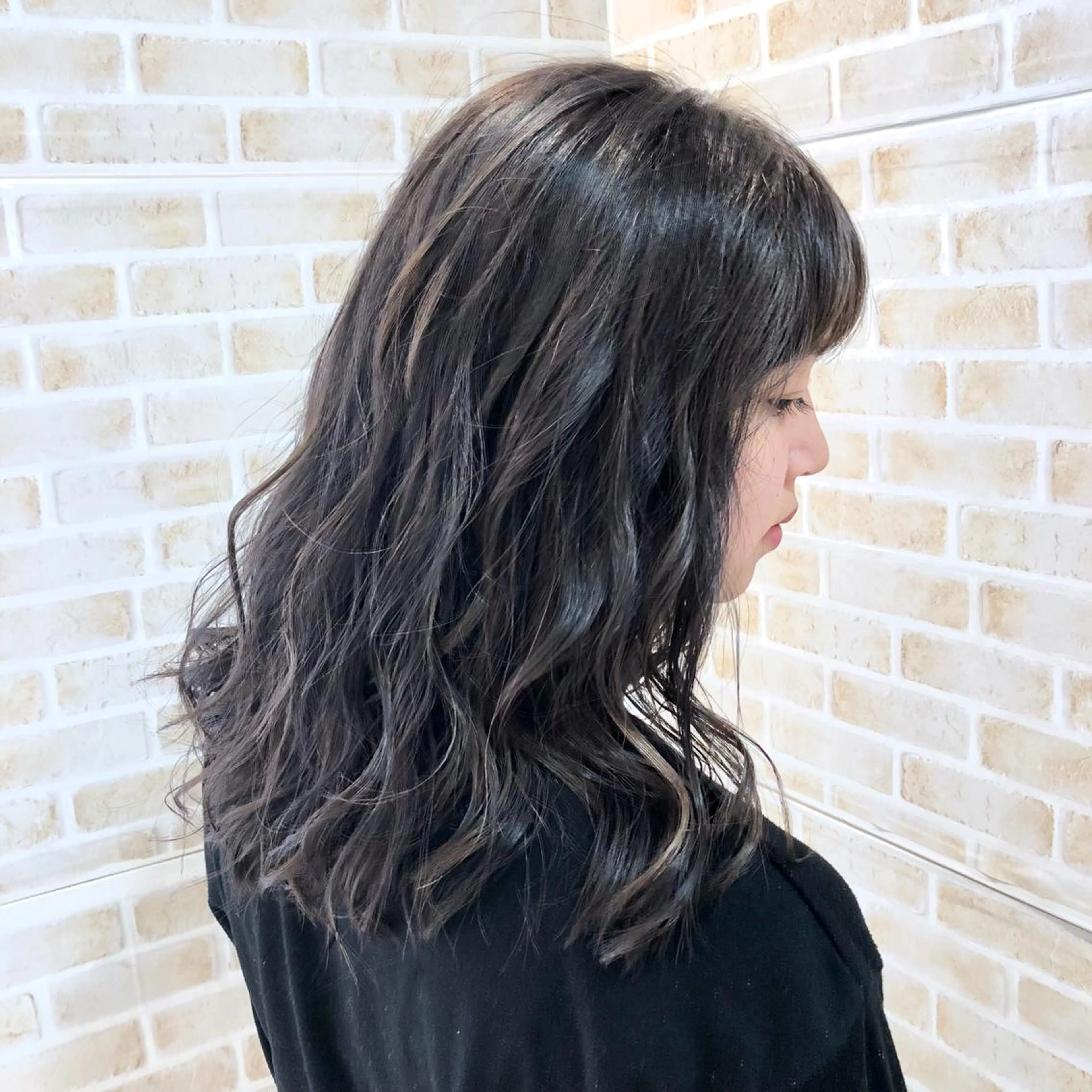 セミロング カラー グレージュ 🌈ぷる艶カラー🌈 髪質改善👑柳沼尚貴のヘアスタイル