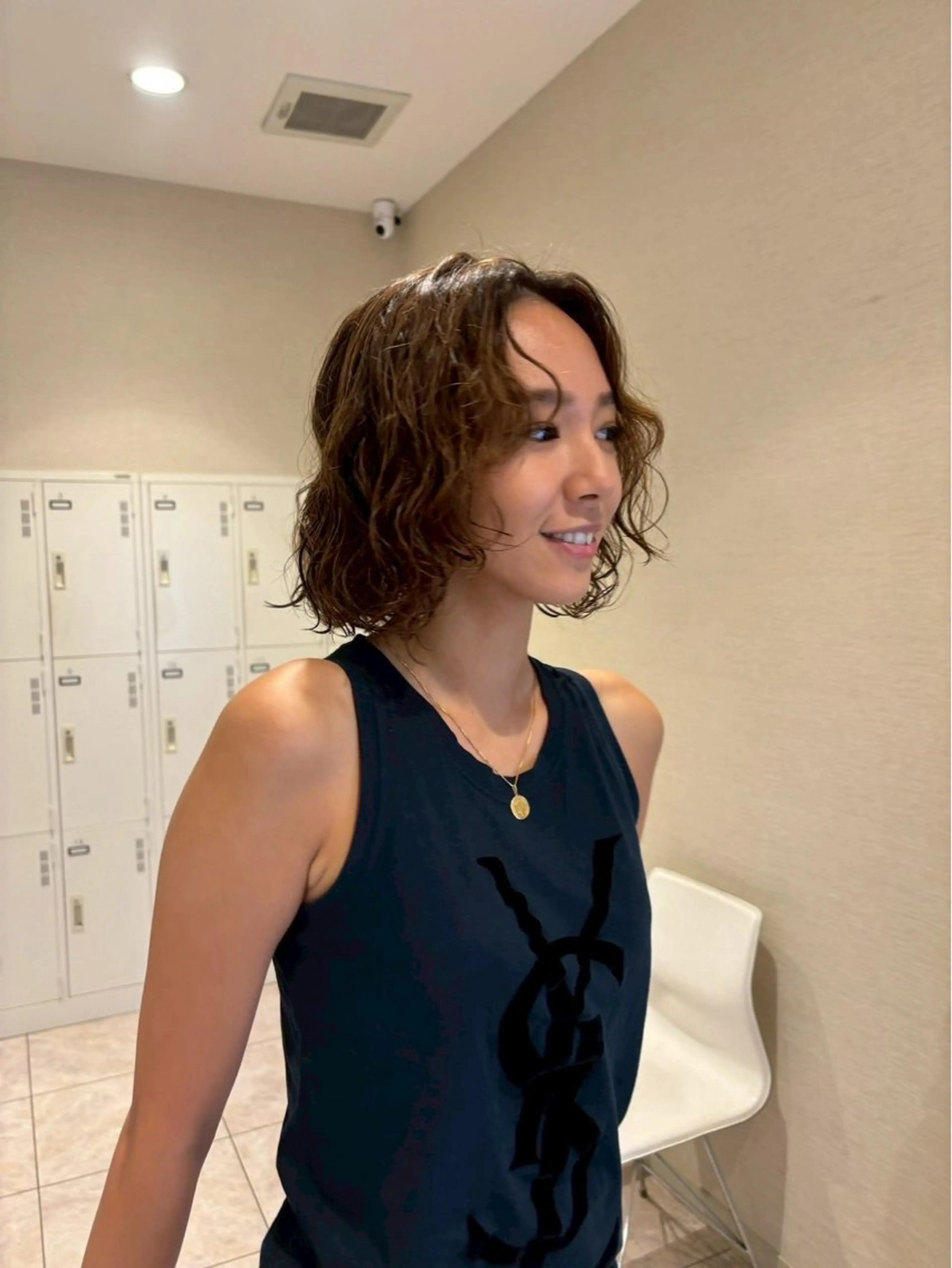 ミディアム パーマ 暖色カラー/ボブ カット👗mimiのヘアスタイル